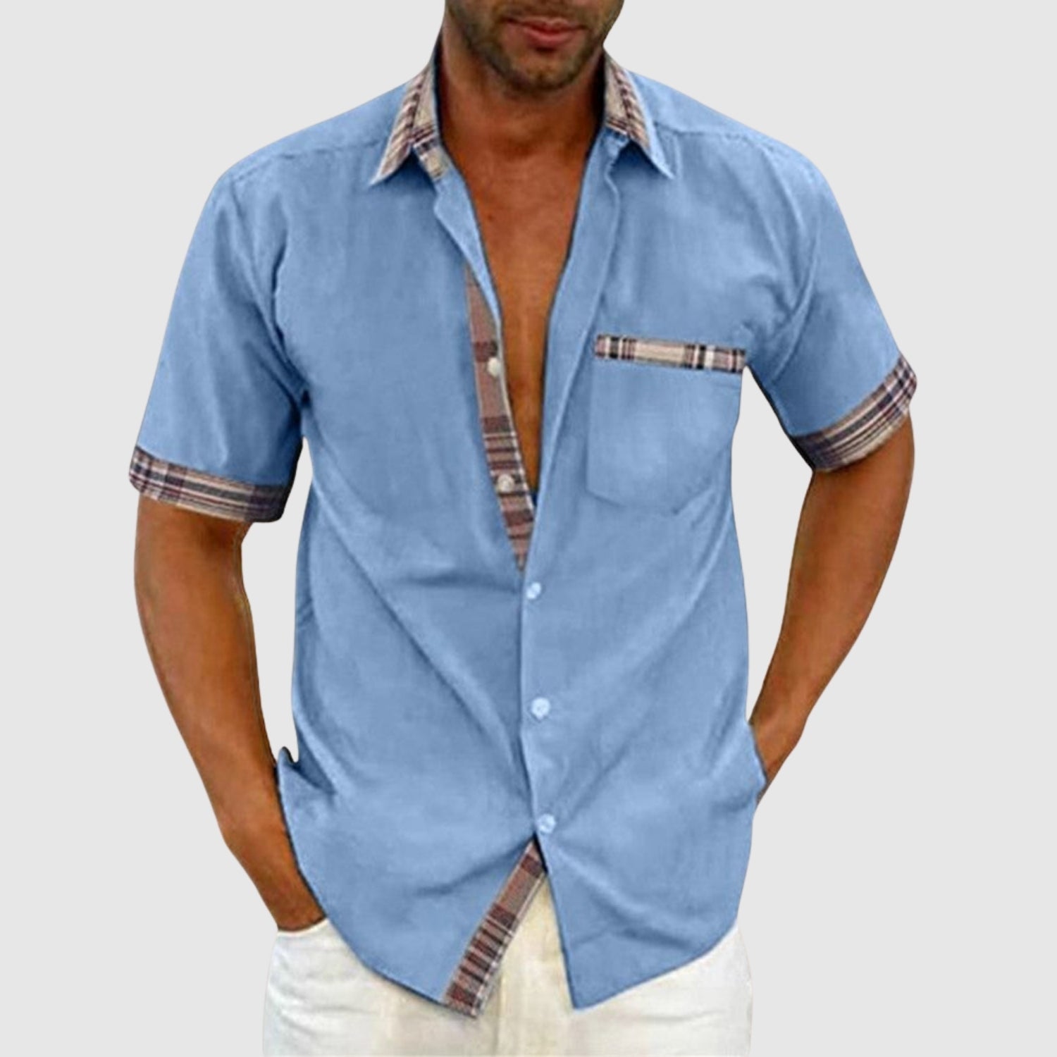 Adrian – Koszula casual z krótkim rękawem