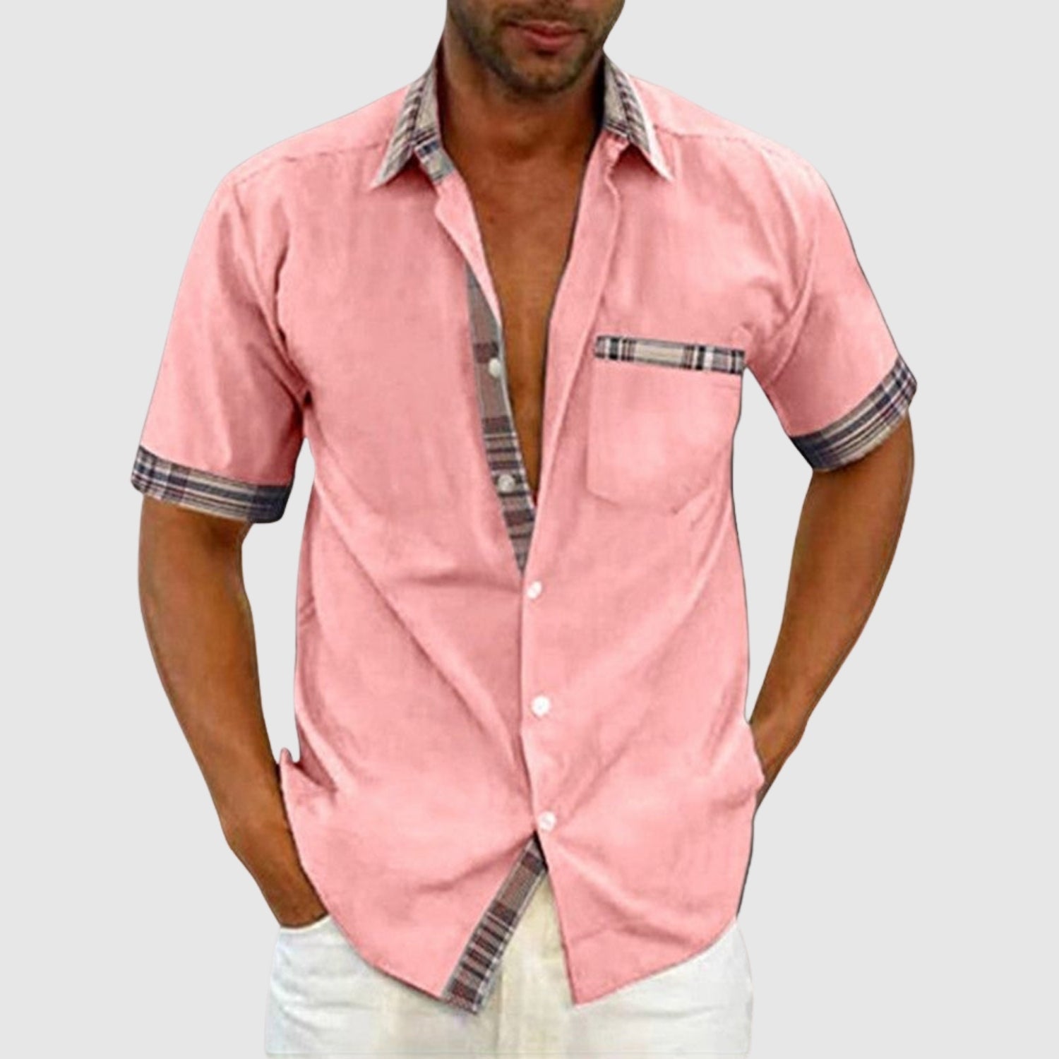 Adrian – Koszula casual z krótkim rękawem