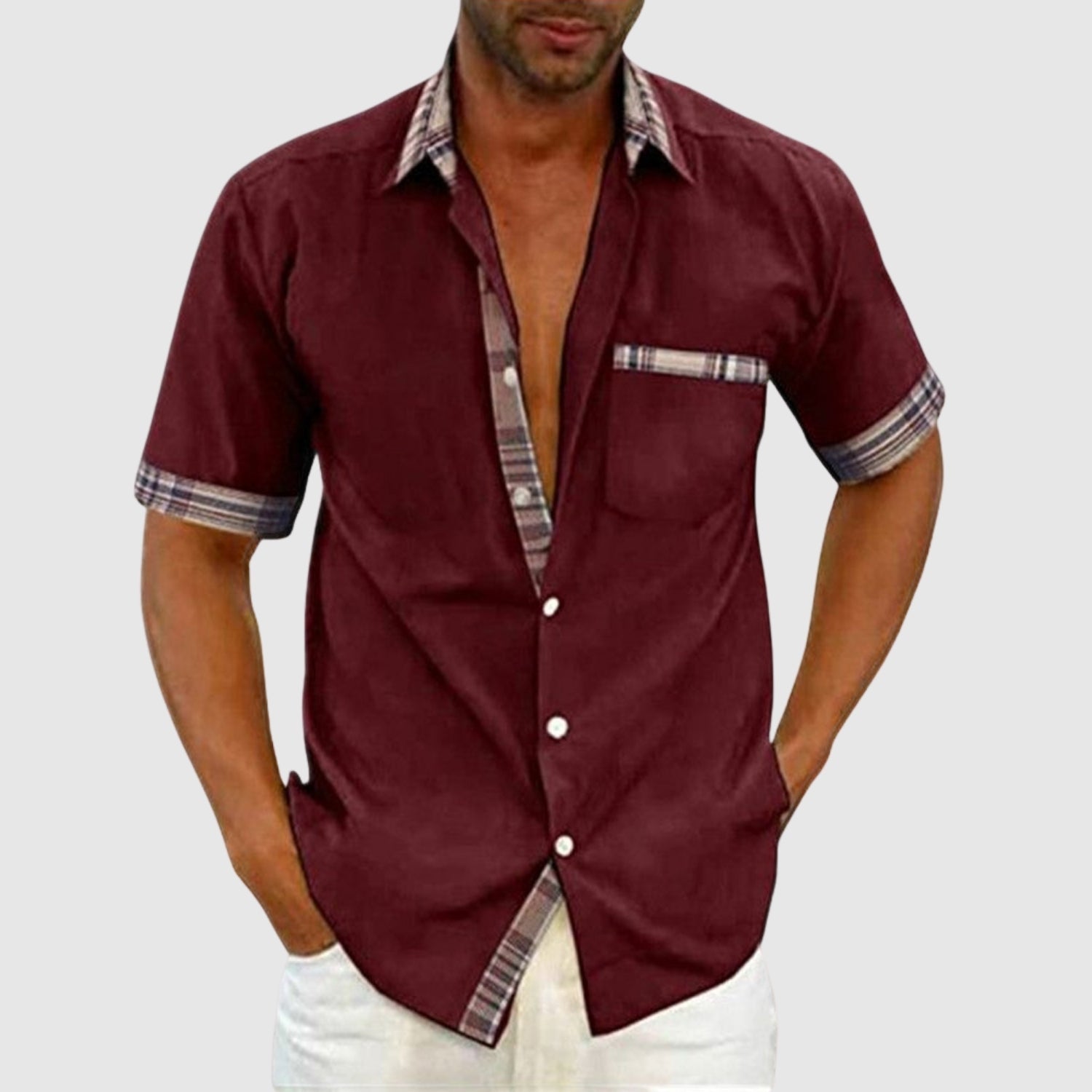 Adrian – Koszula casual z krótkim rękawem