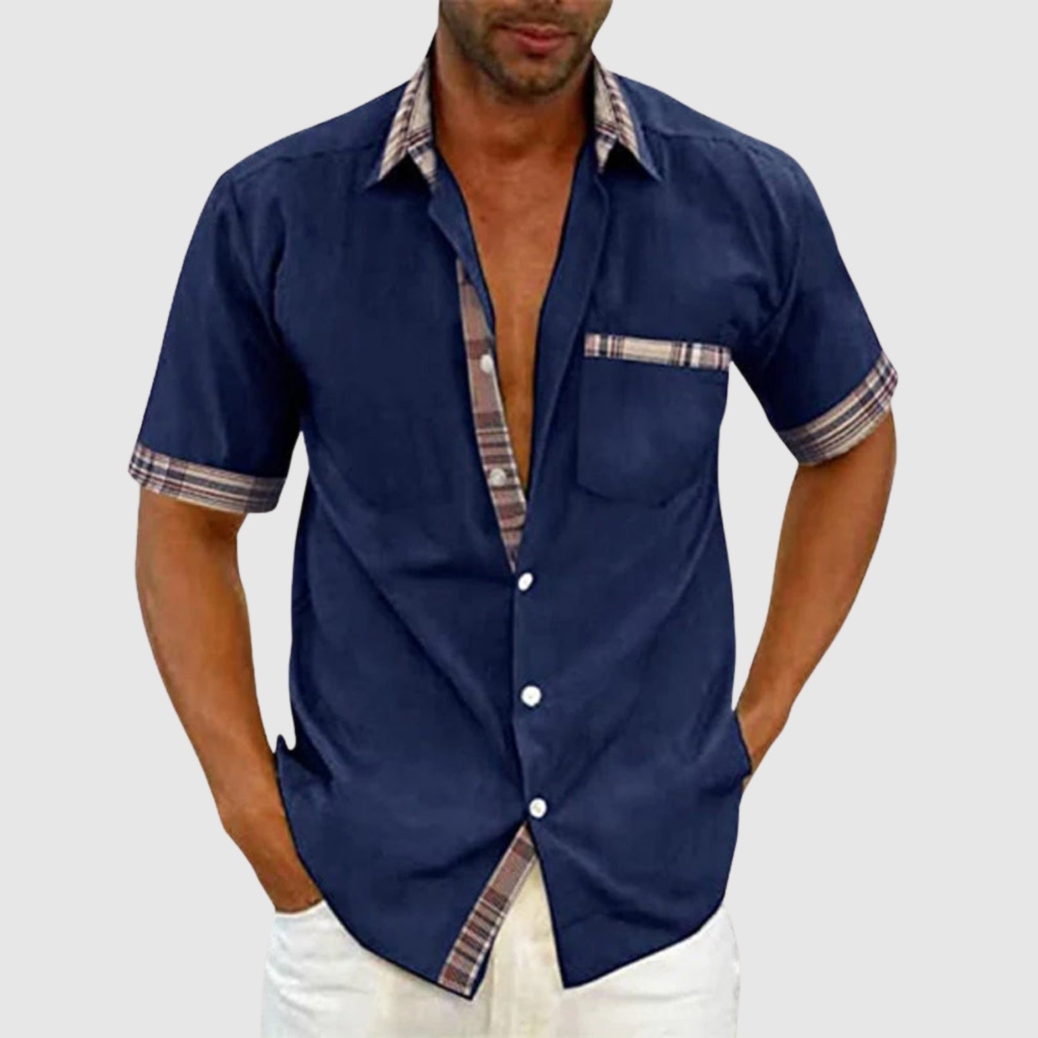 Adrian – Koszula casual z krótkim rękawem