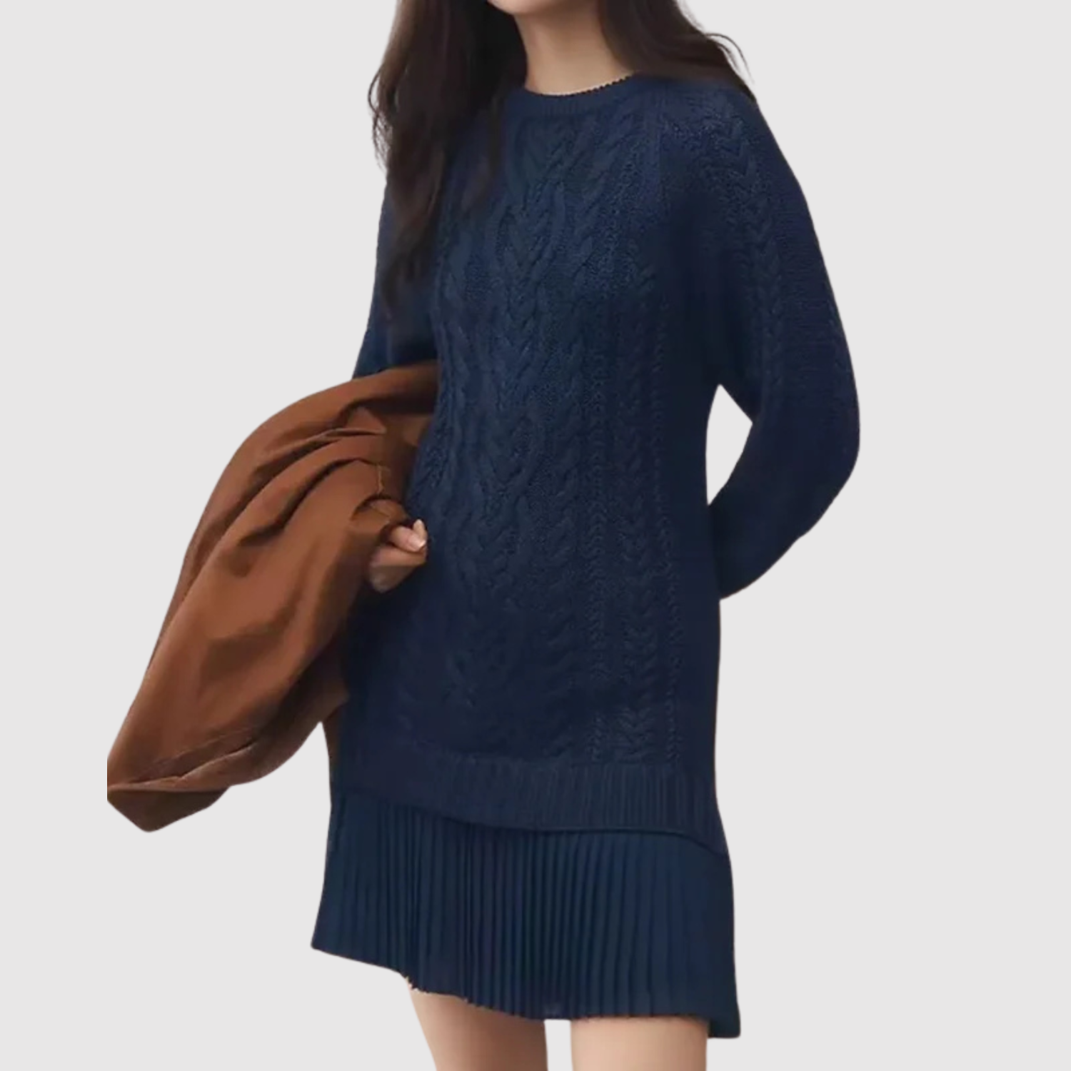 Eliška – Sweterkowa sukienka z zimowym urokiem