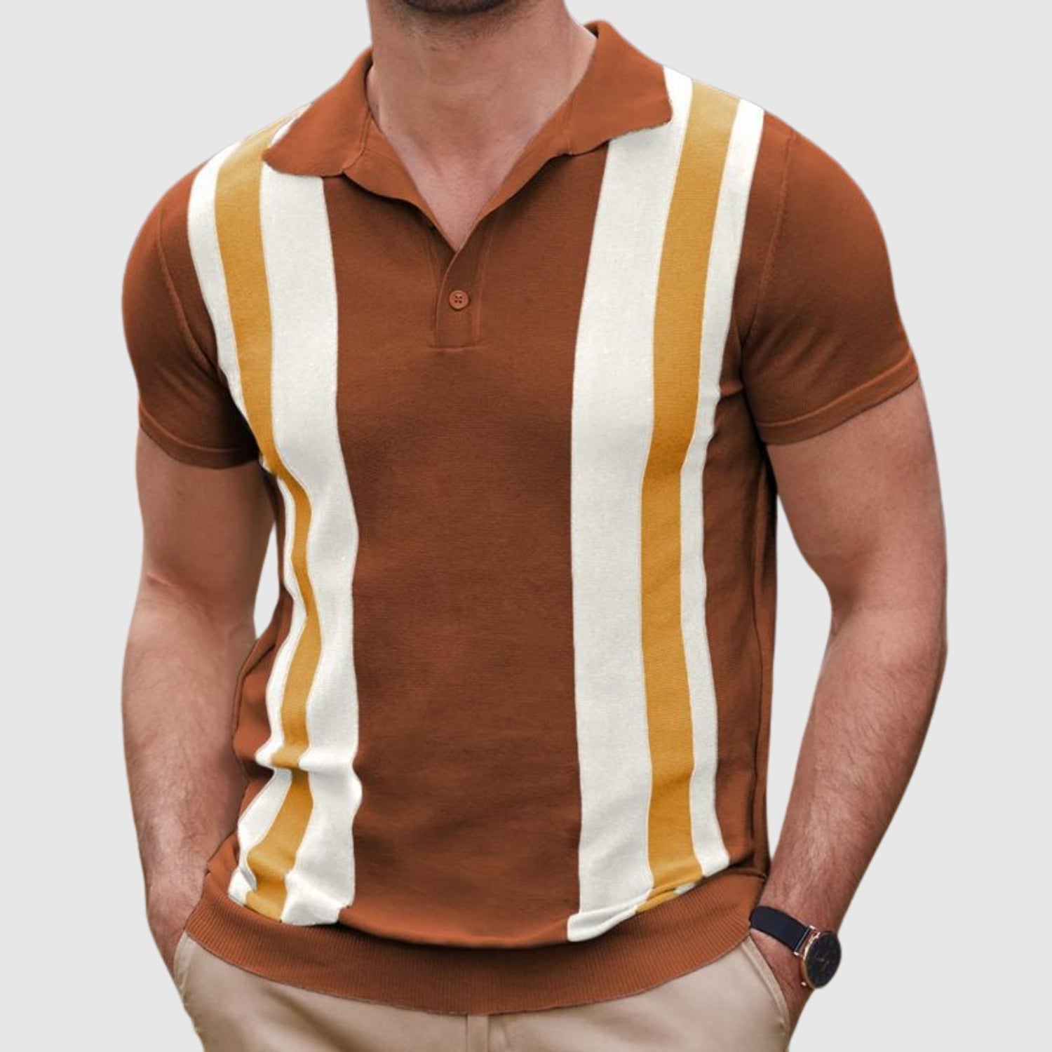 Adrian – Polo z kontrastowymi detalami