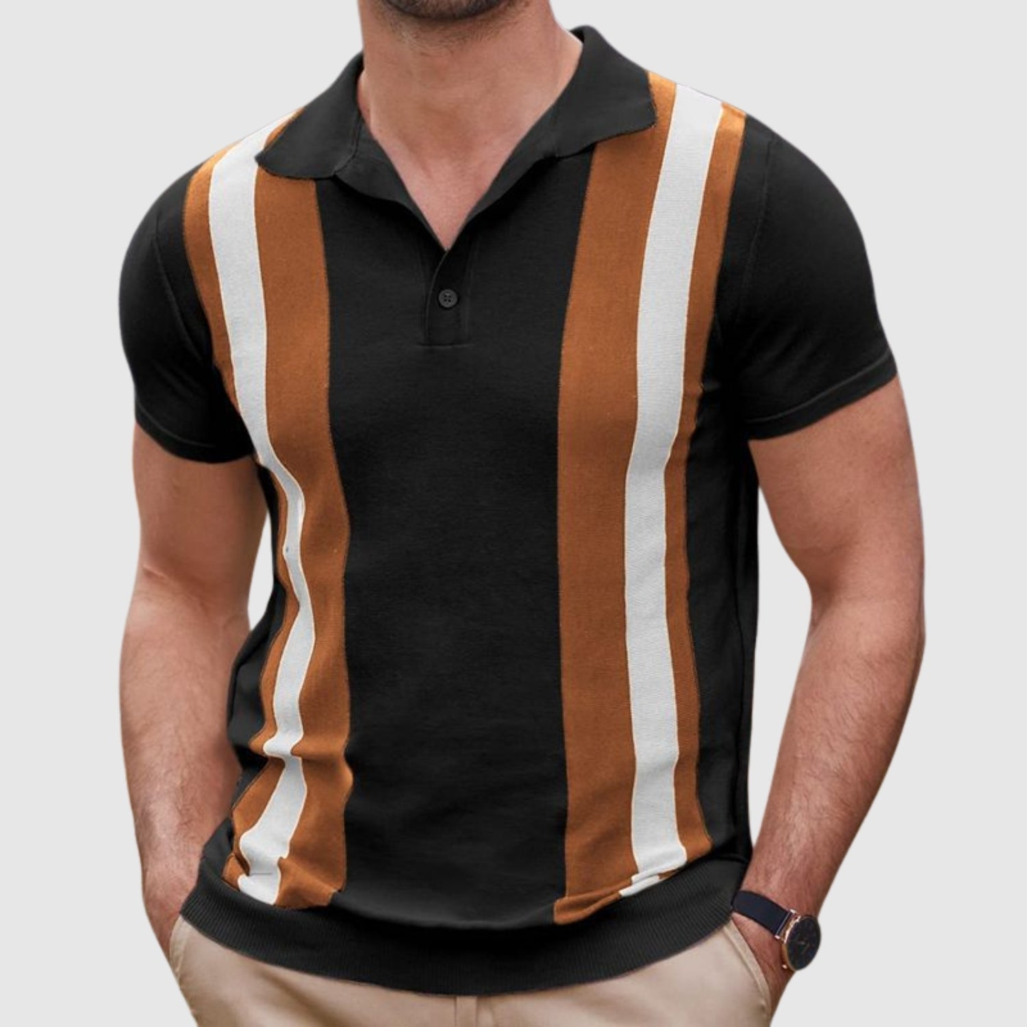 Adrian – Polo z kontrastowymi detalami