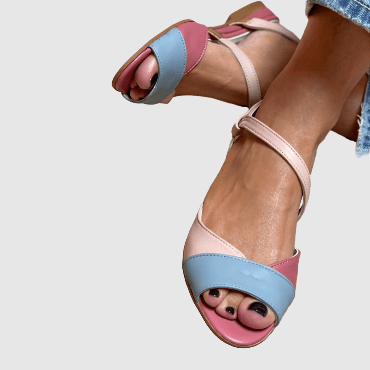 Lara – Sandały z elegancką grą kolorów