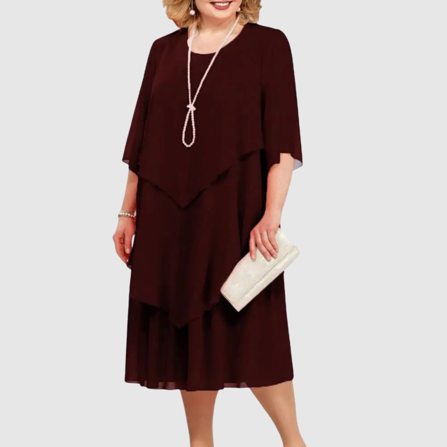 Eliška – Elegancka sukienka z wielowarstwowym designem i luźną sylwetką