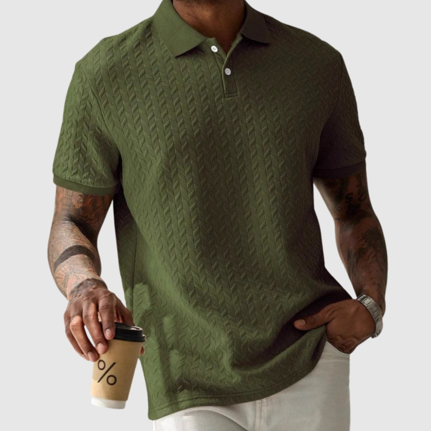 Adrian – Strukturalna koszulka polo