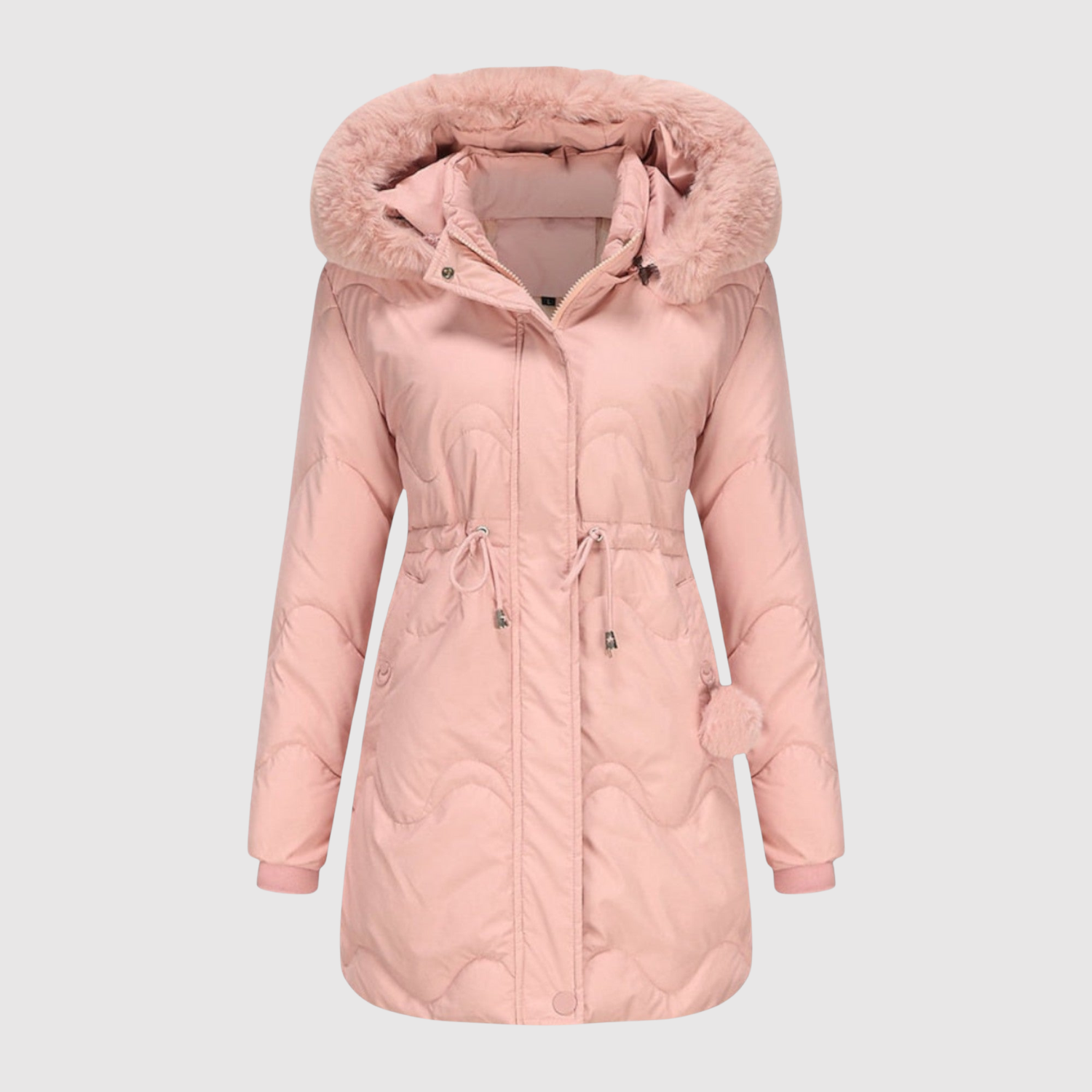 Jelena – Parka z futrzanym kołnierzem i pikowanym ciepłem