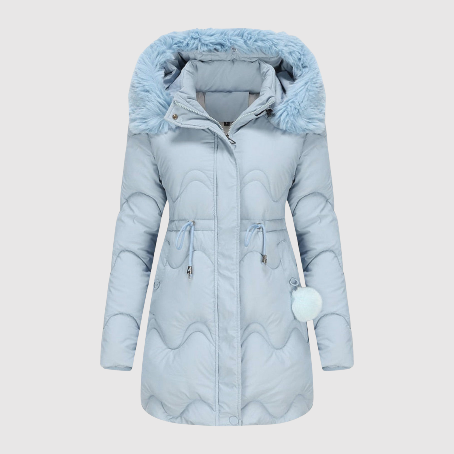 Jelena – Parka z futrzanym kołnierzem i pikowanym ciepłem