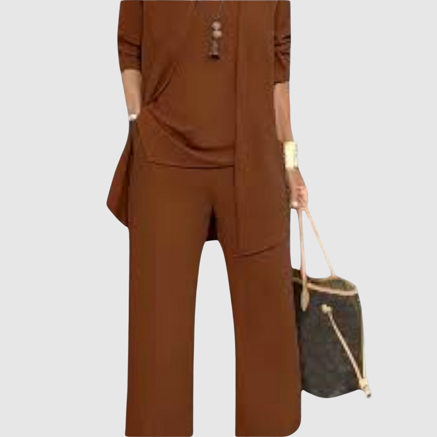 Natálie – Zestaw z krótkim rękawem i prostymi spodniami