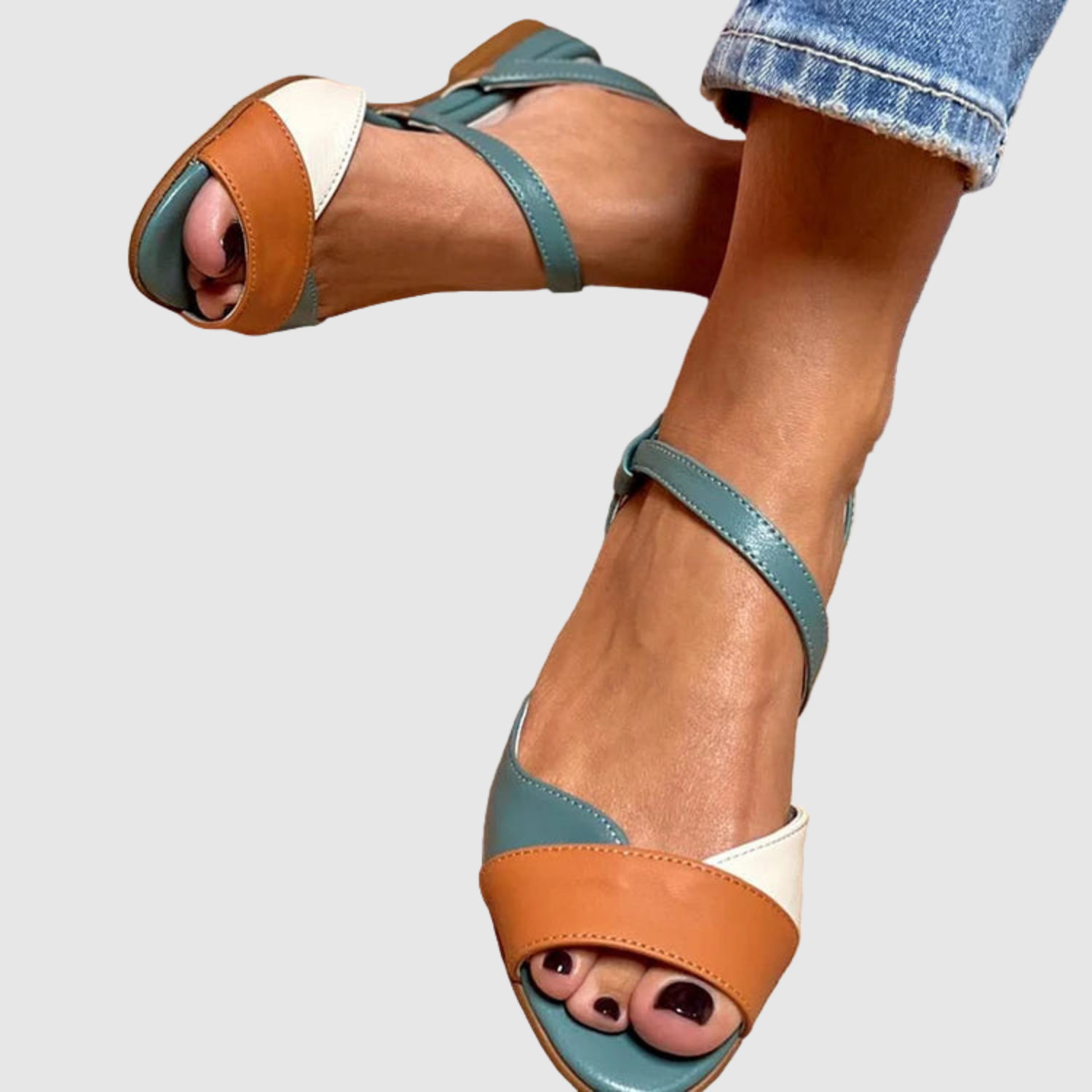 Lara – Sandały z elegancką grą kolorów