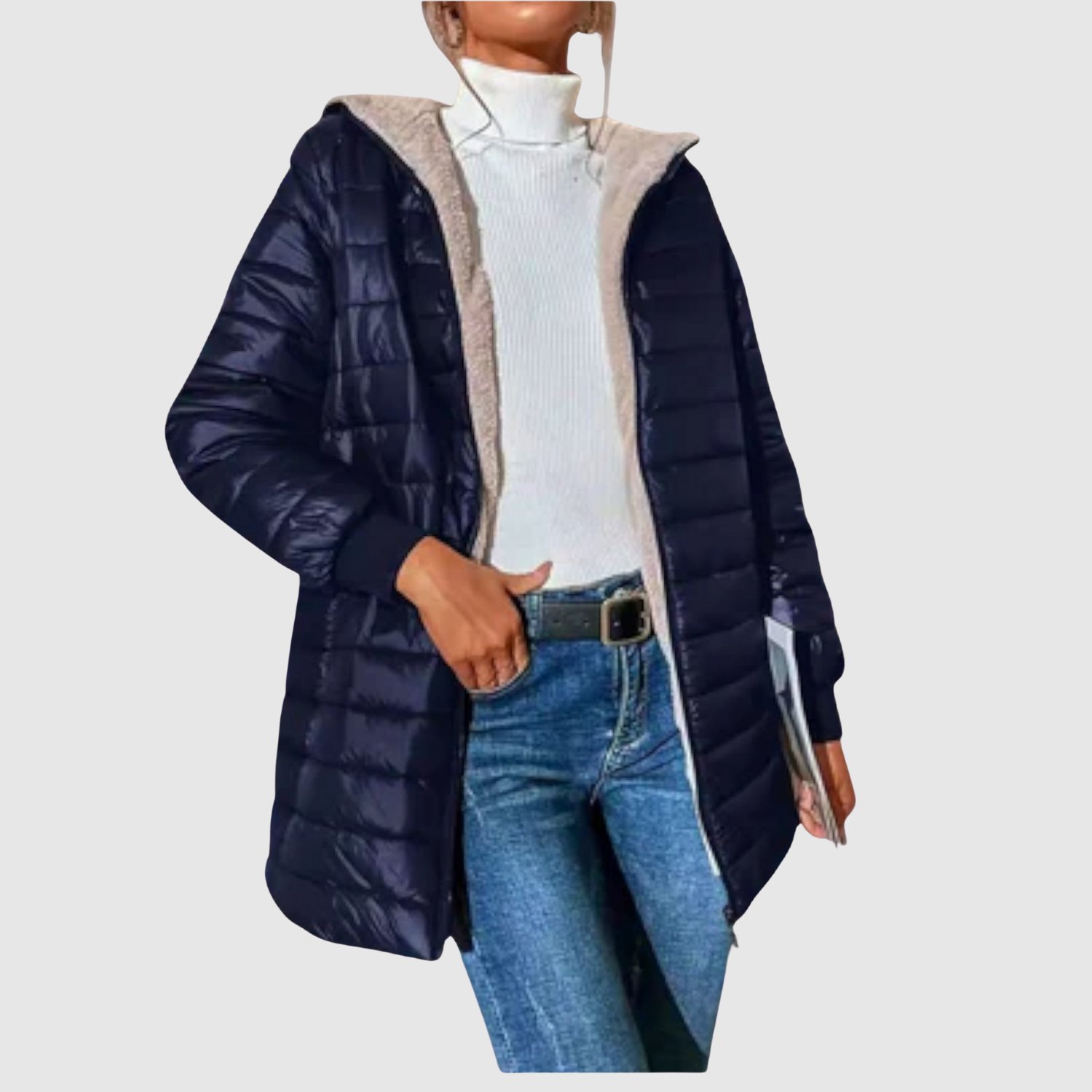 Jelena – Lekka kurtka polyesterowa z kapturem