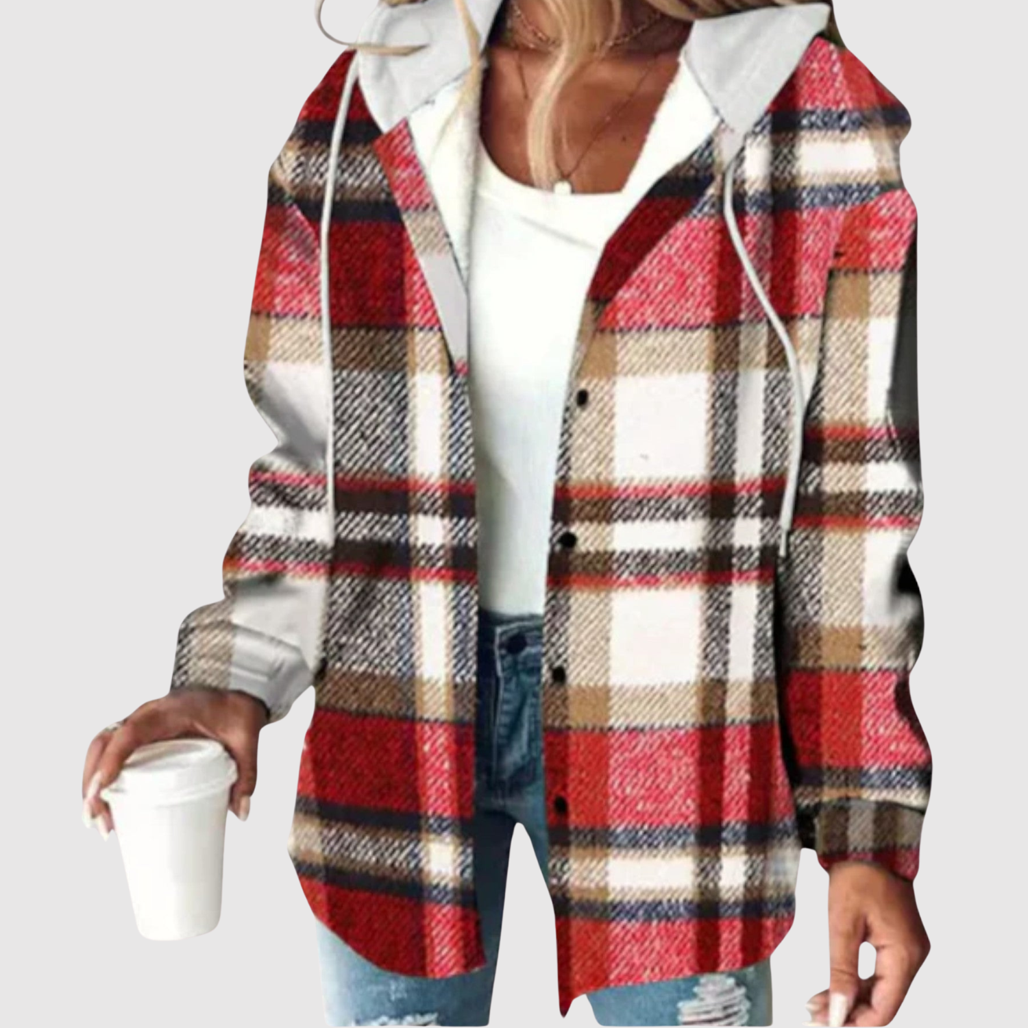 Nina - Nowoczesna damska koszula z kapturem