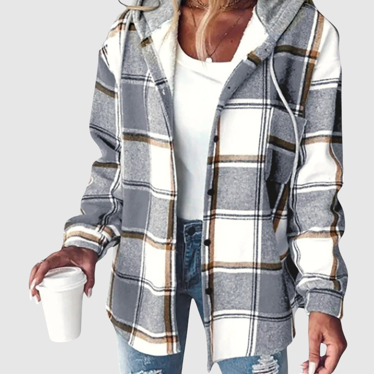 Nina - Nowoczesna damska koszula z kapturem