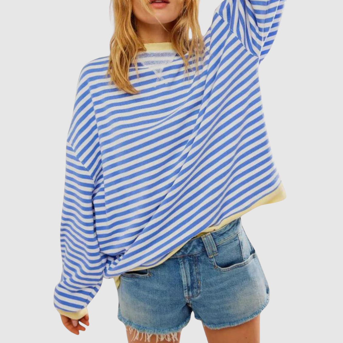 Nora – Sweter w paski w kontrastowych kolorach