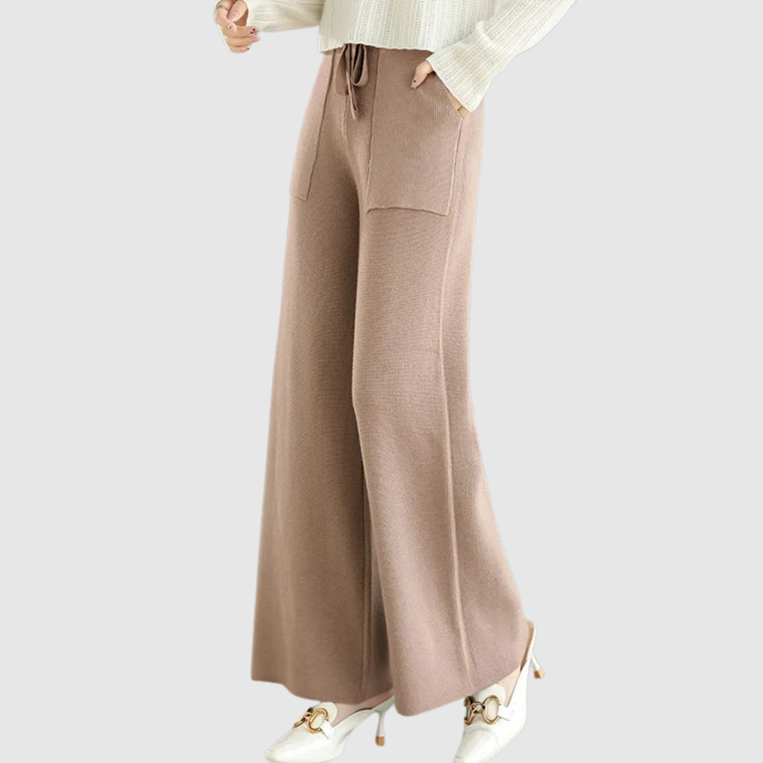 Mira – Plecione spodnie z eleganckim opadaniem