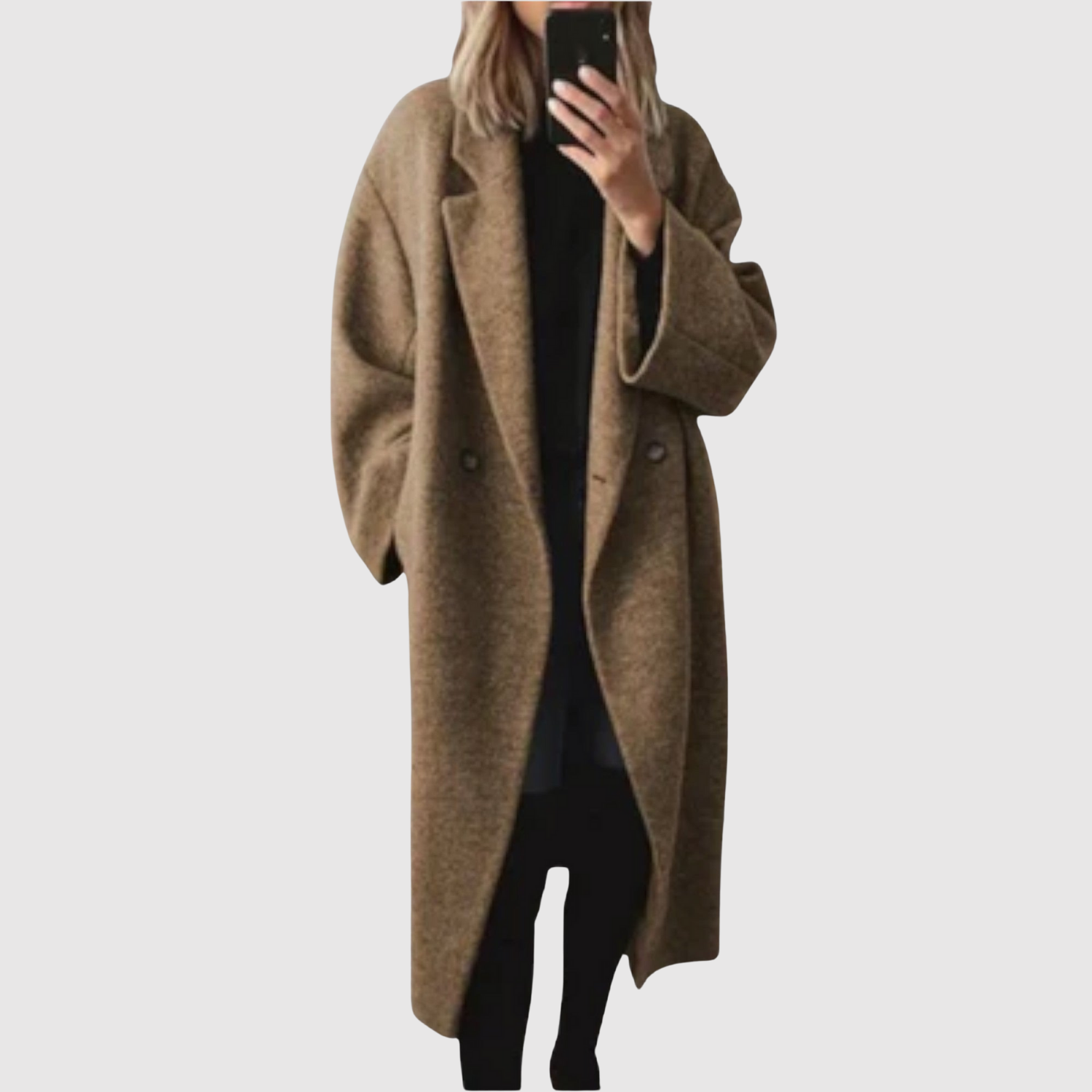 Jelena – Zimowy płaszcz w luźnym wełnianym stylu