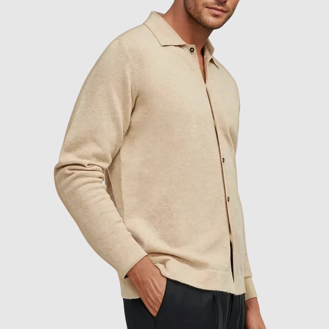 Adrian - Cashwool Koszula Beżowa