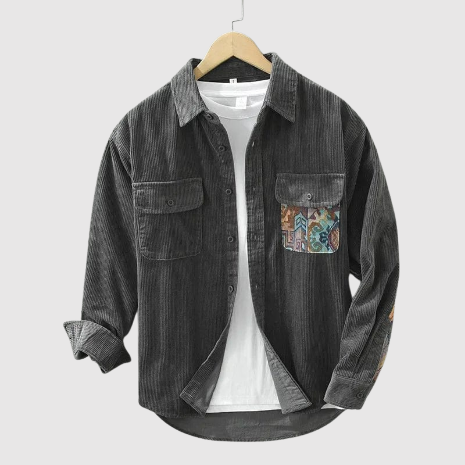 Adrian - Stylowa koszula z aksamitu