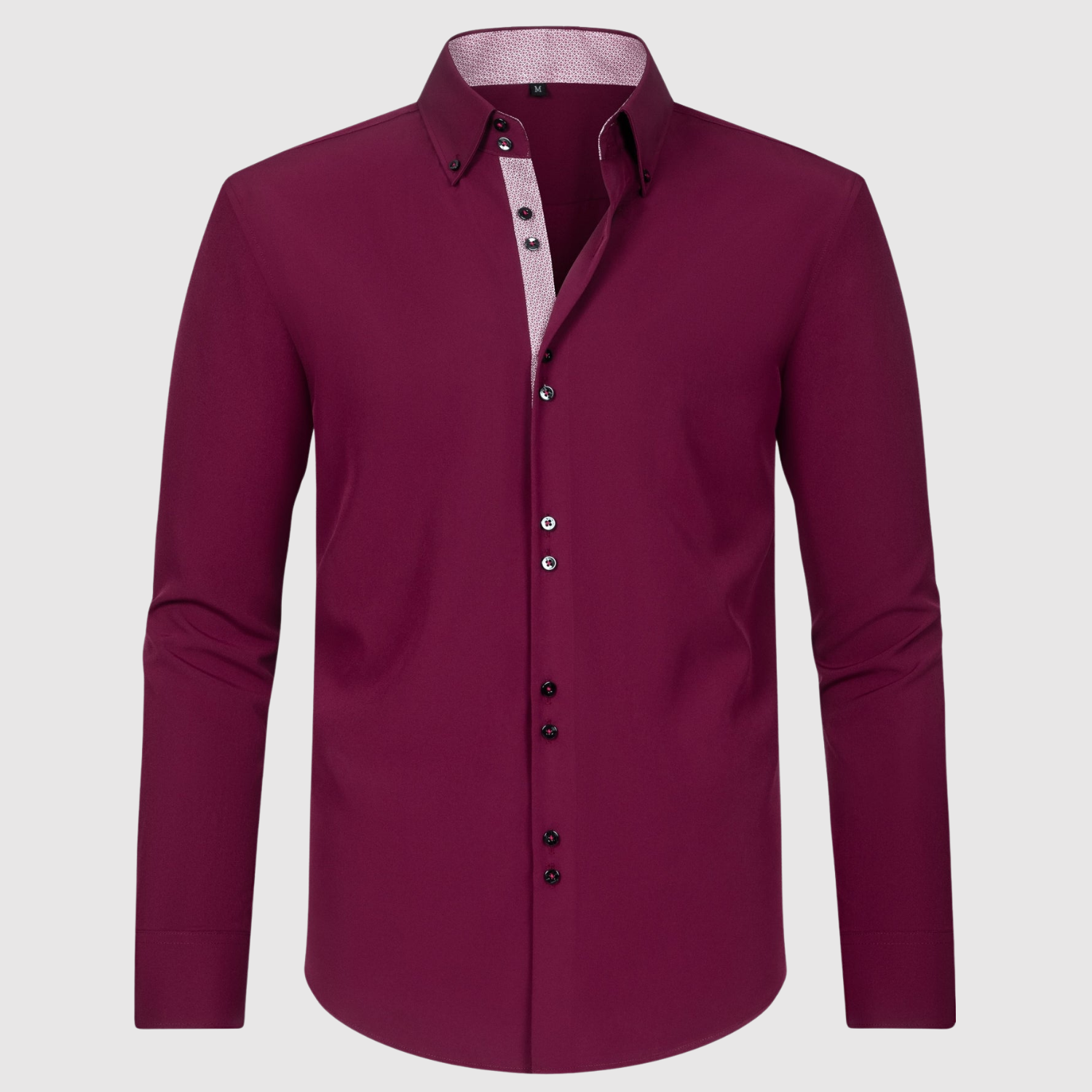 Adrian - Koszula z długim rękawem i podwójnymi guzikami