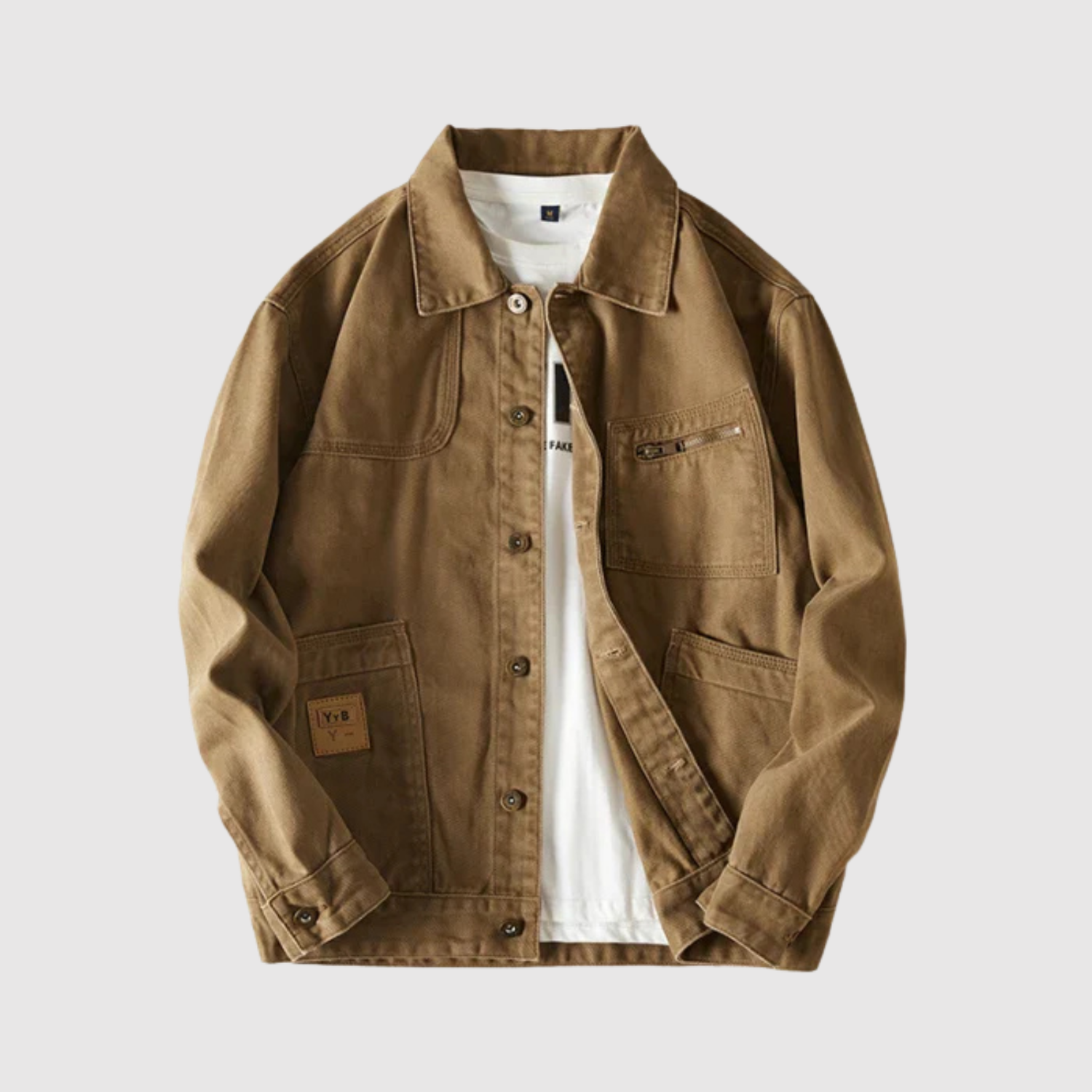 Šimon – Sako z tkaniny woskowanej z detalami do użytku