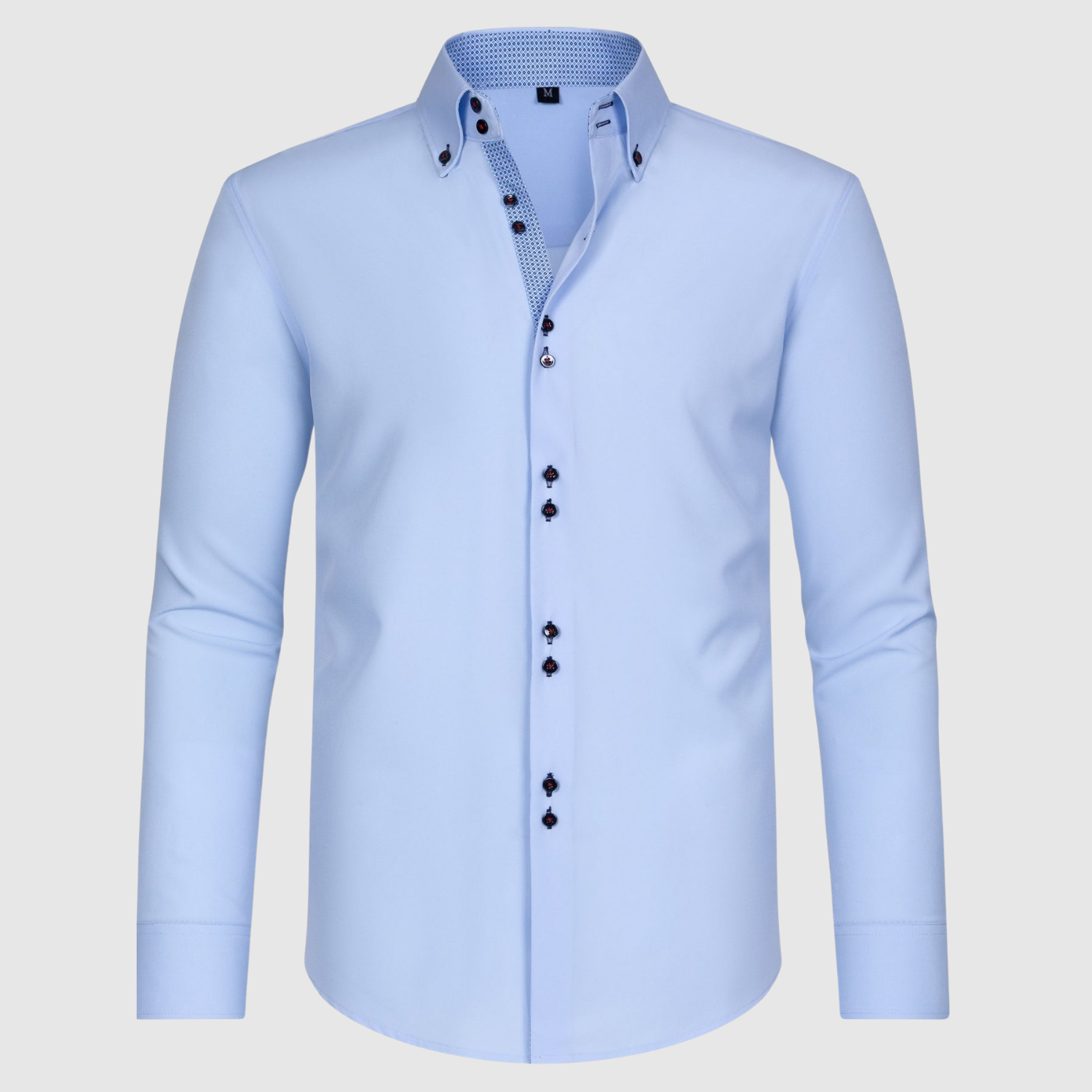 Adrian - Koszula z długim rękawem i podwójnymi guzikami