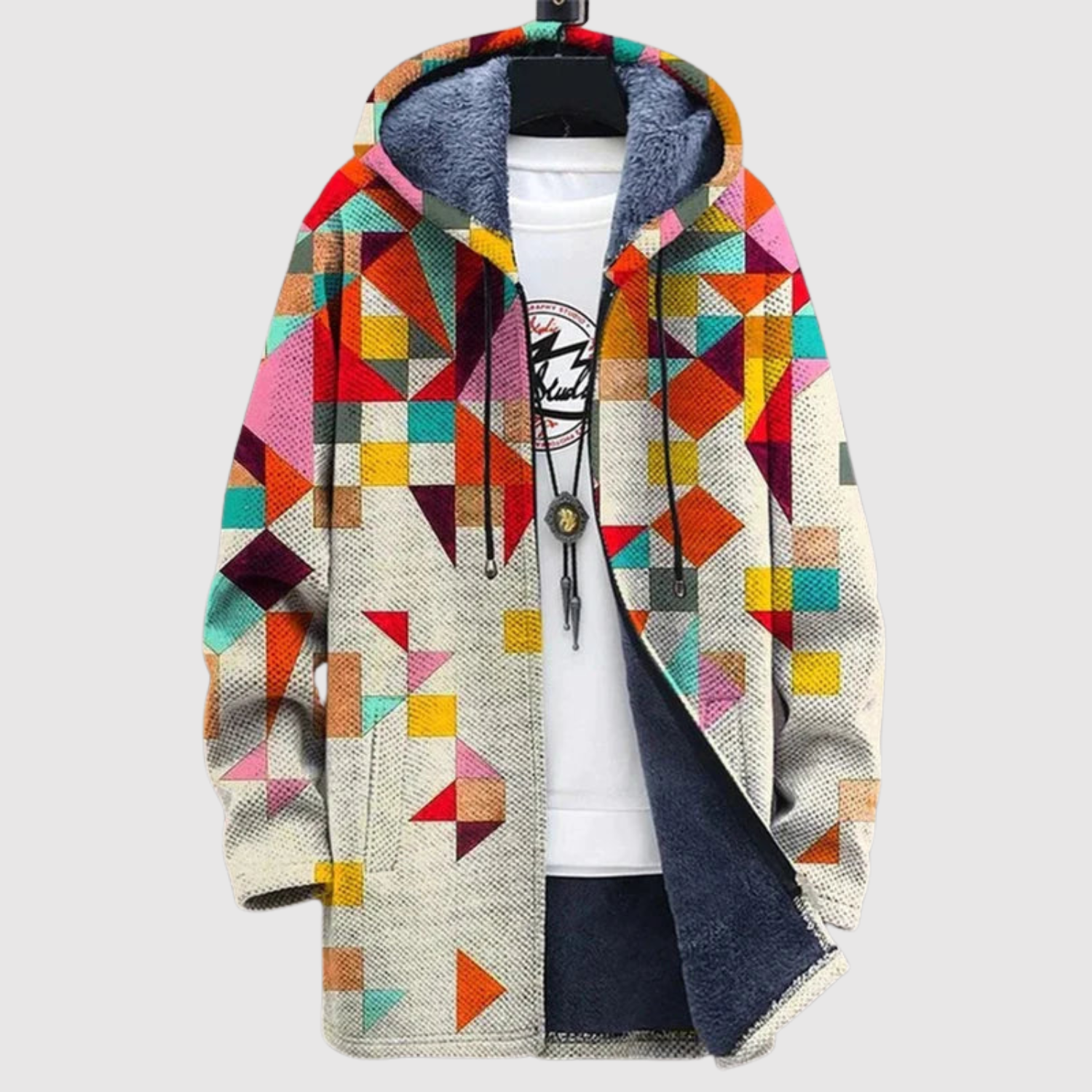 Saša – Bluza z kolorowymi motywami geometrycznymi