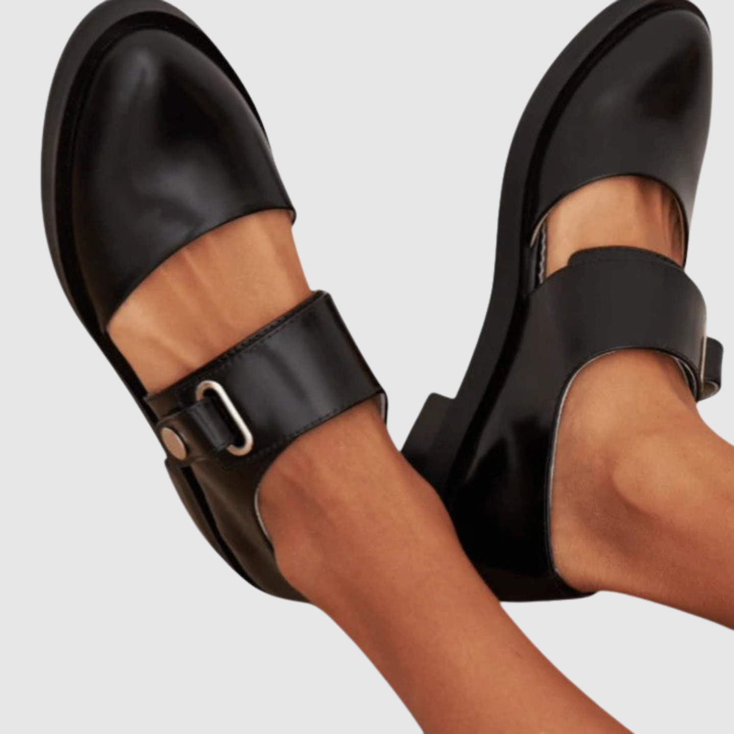 Greta – Skórzane buty z podwójnym paskiem