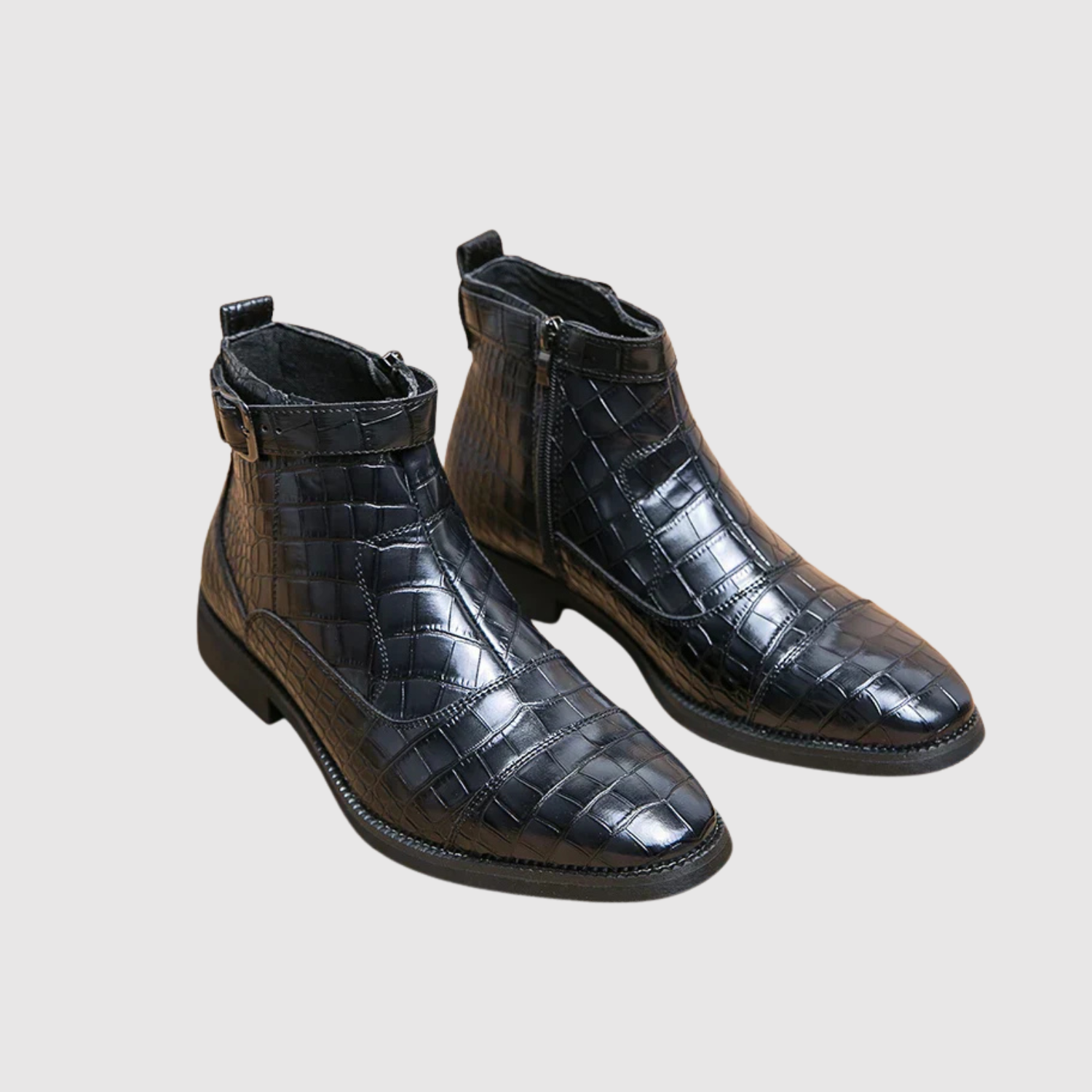 Oskar – Skórzane buty krokodylowe z ekskluzywną teksturą