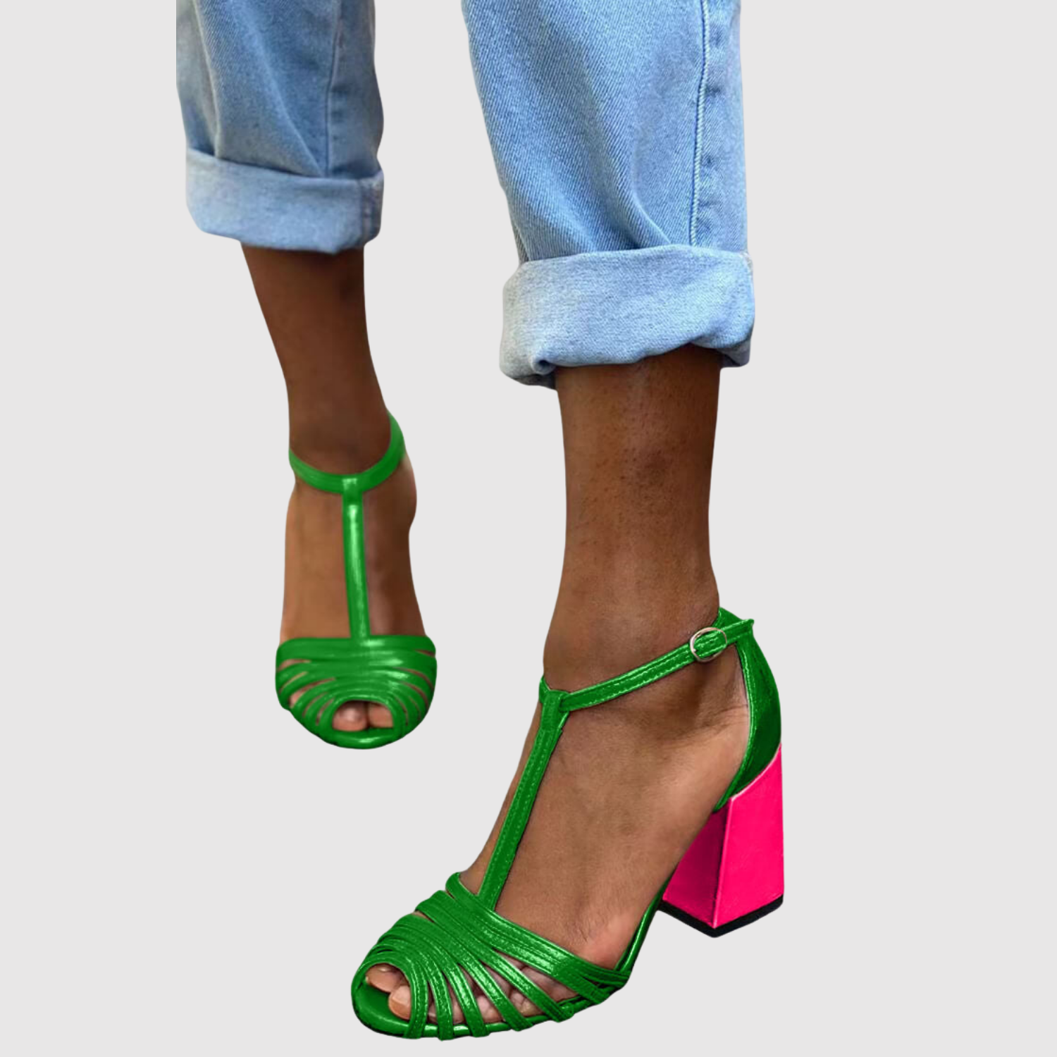 Teodora - Eleganckie sandały z paskiem T