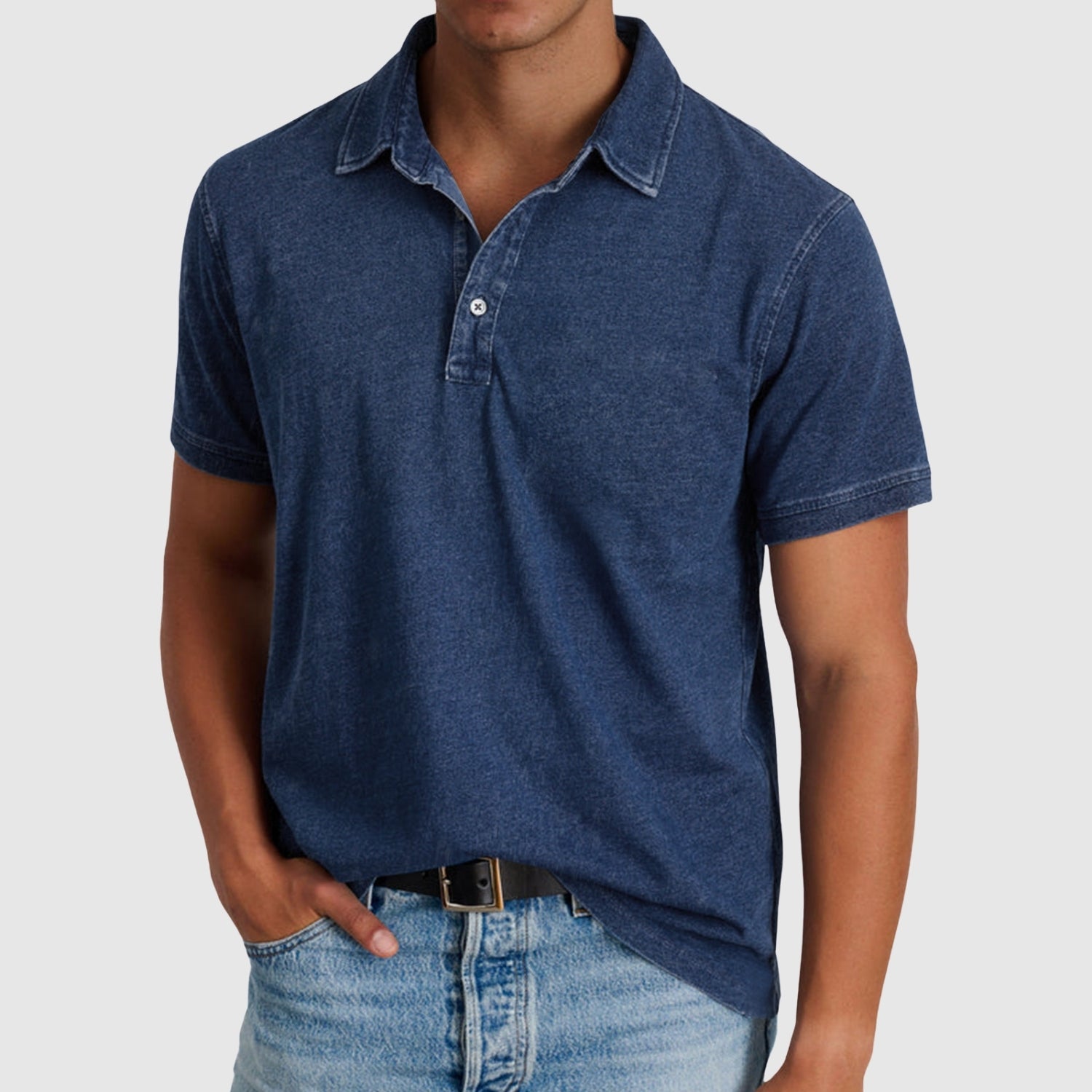 Adrian – Vintage polo z guzikami