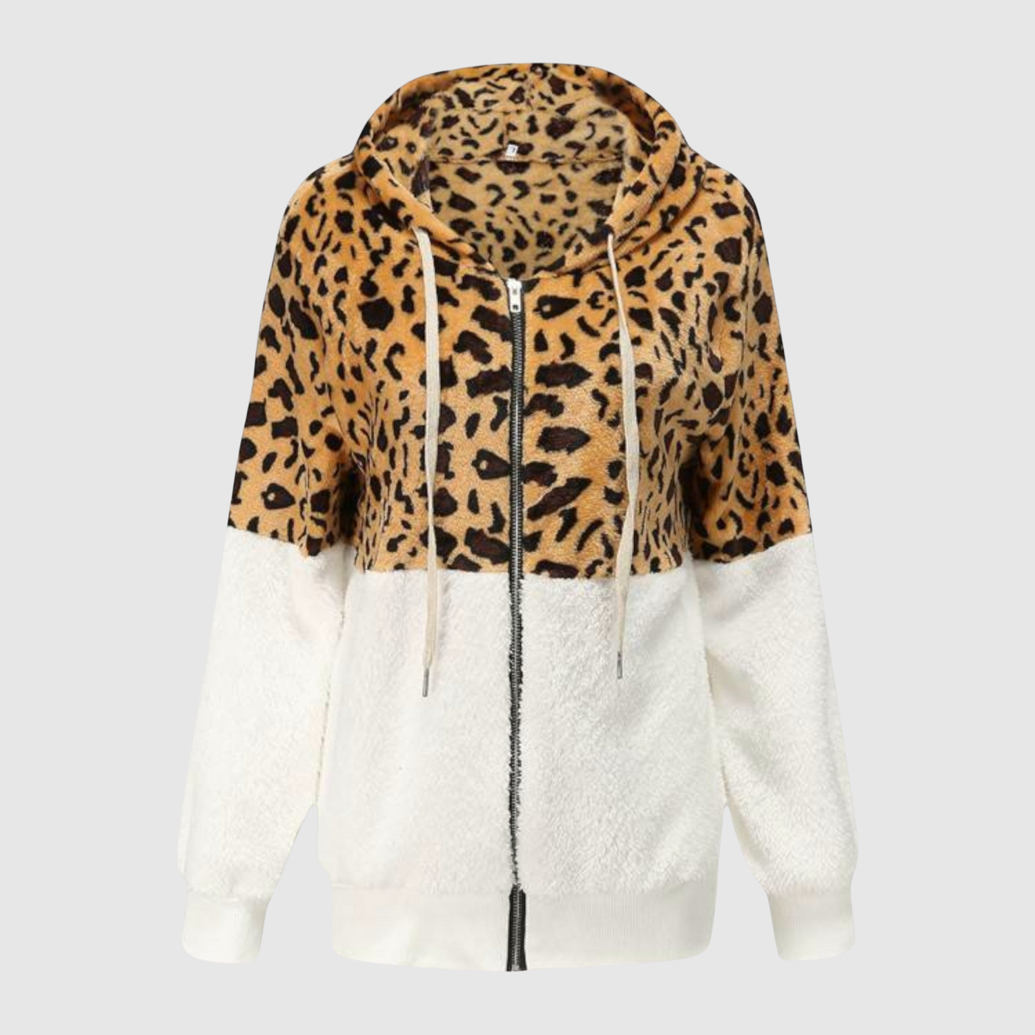 Nina – Bluza z detalami w panterkę i polarem