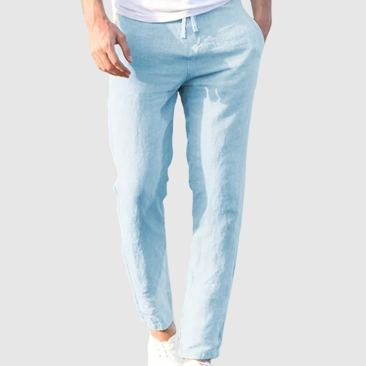 Leo - Lekkie i stylowe lniane męskie spodnie