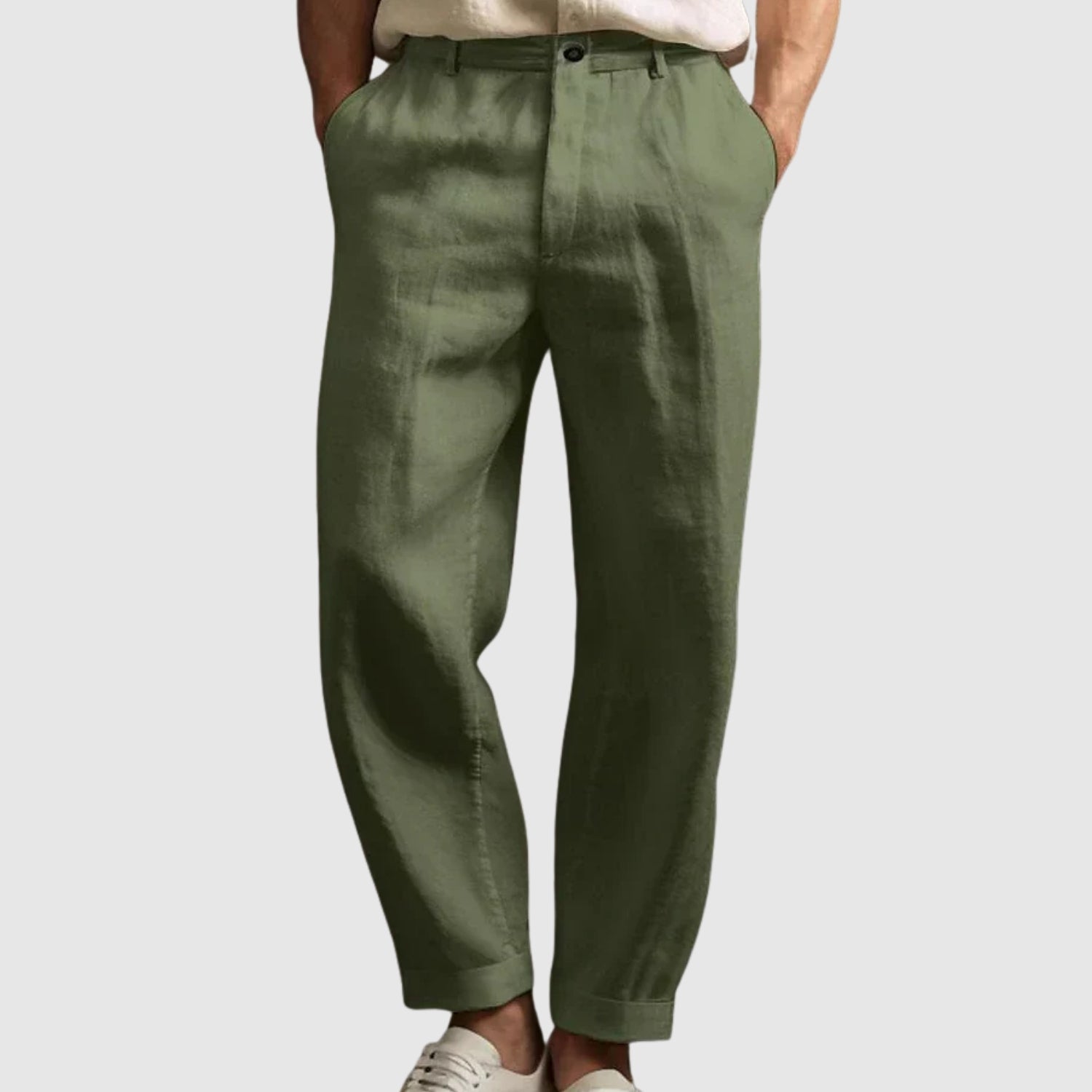 Leo - Letnie spodnie z bawełny i lnu