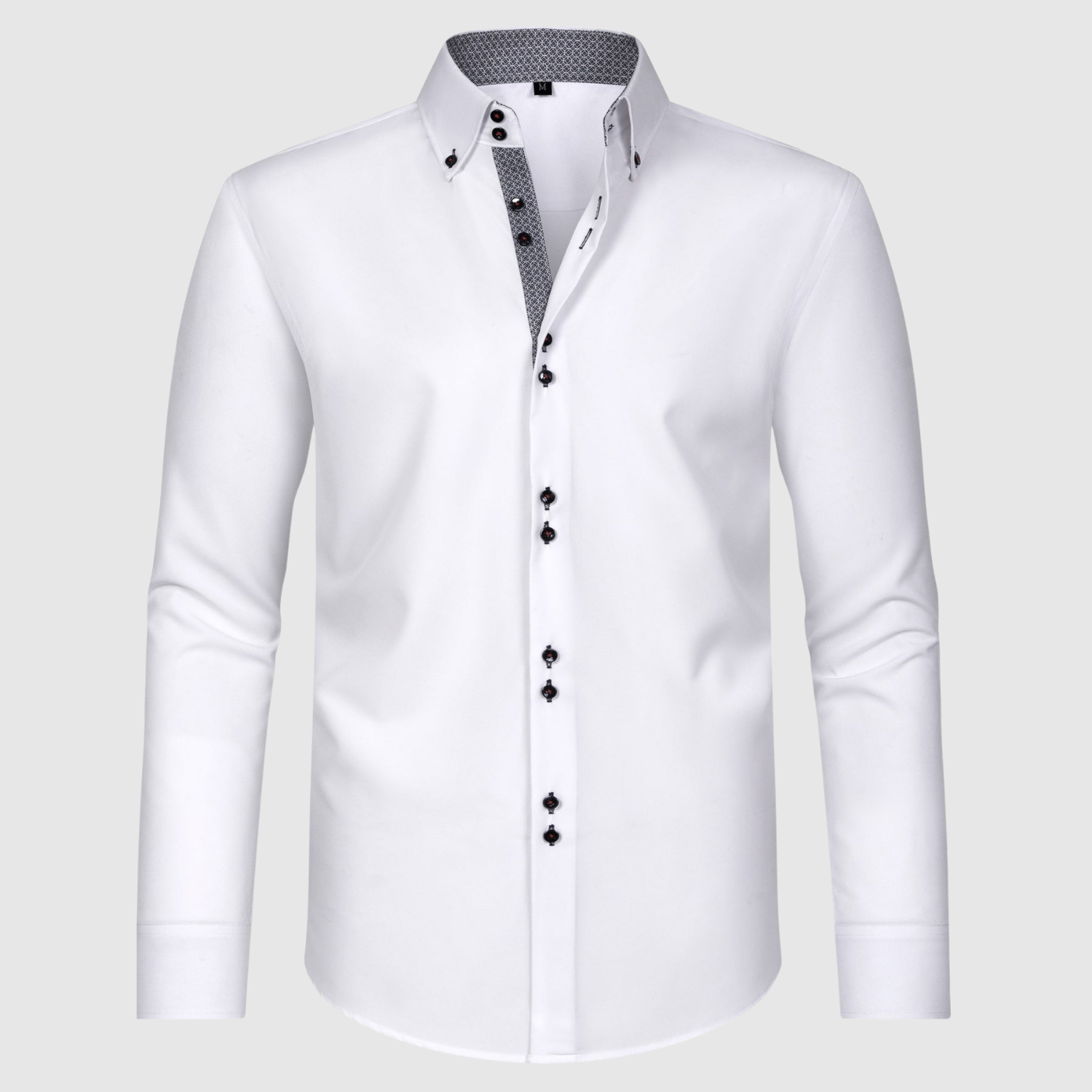 Adrian - Koszula z długim rękawem i podwójnymi guzikami