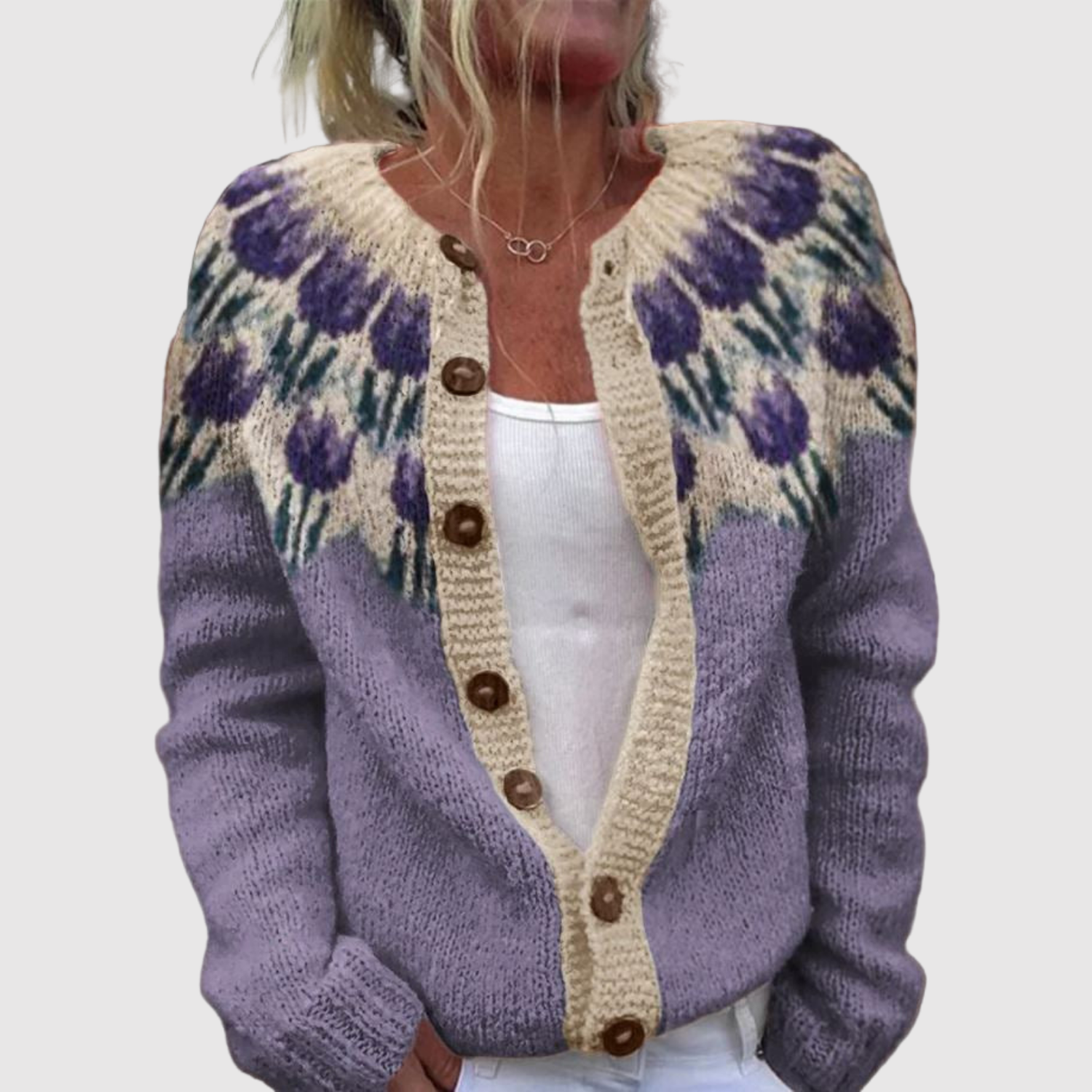 Nora – Kardigan z nordyckim wzorem