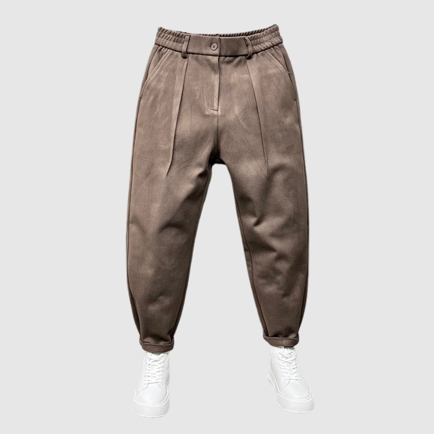 Leo - Eleganckie spodnie z melanżowym wzorem