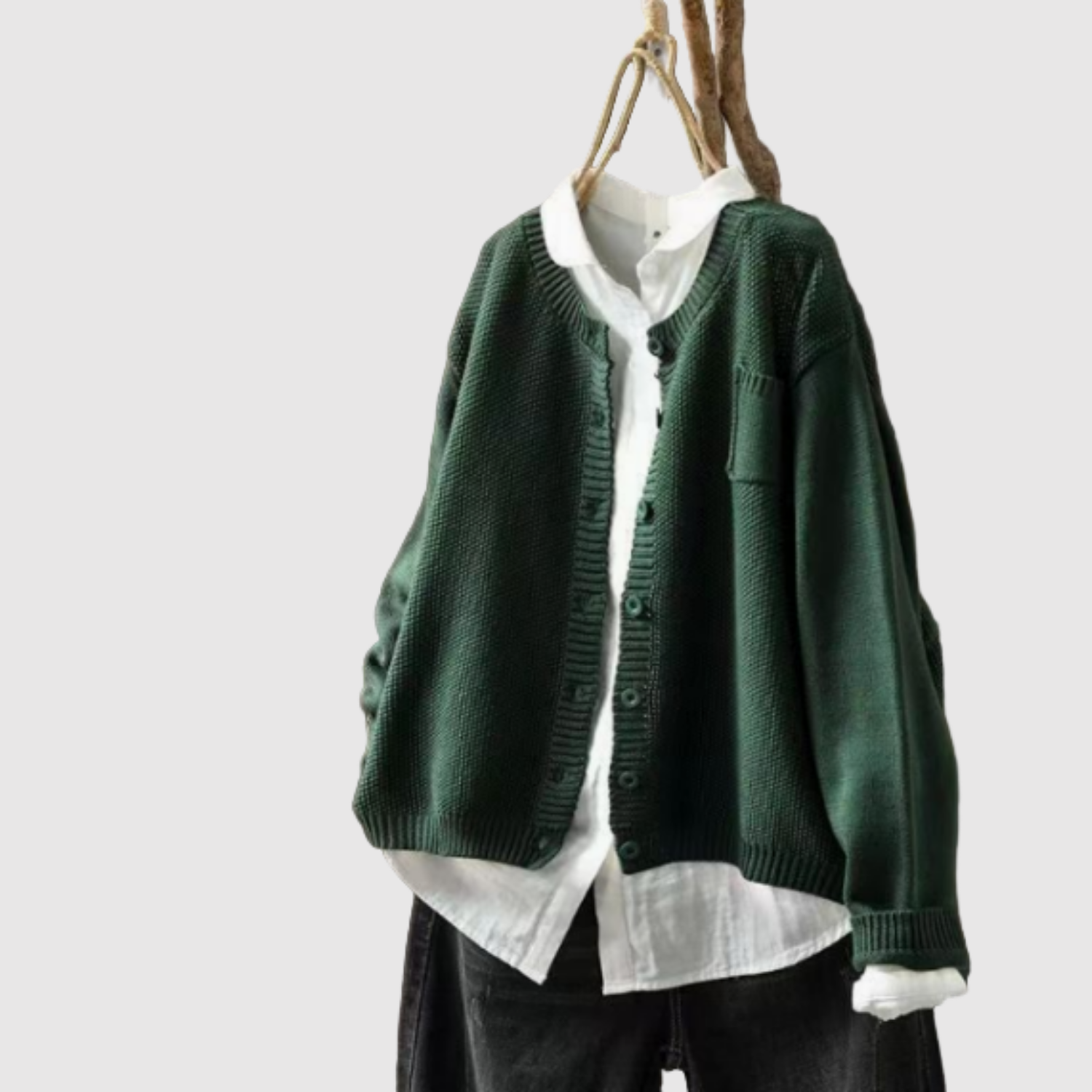 Nora – Klasyczny kardigan z mieszanki bawełny