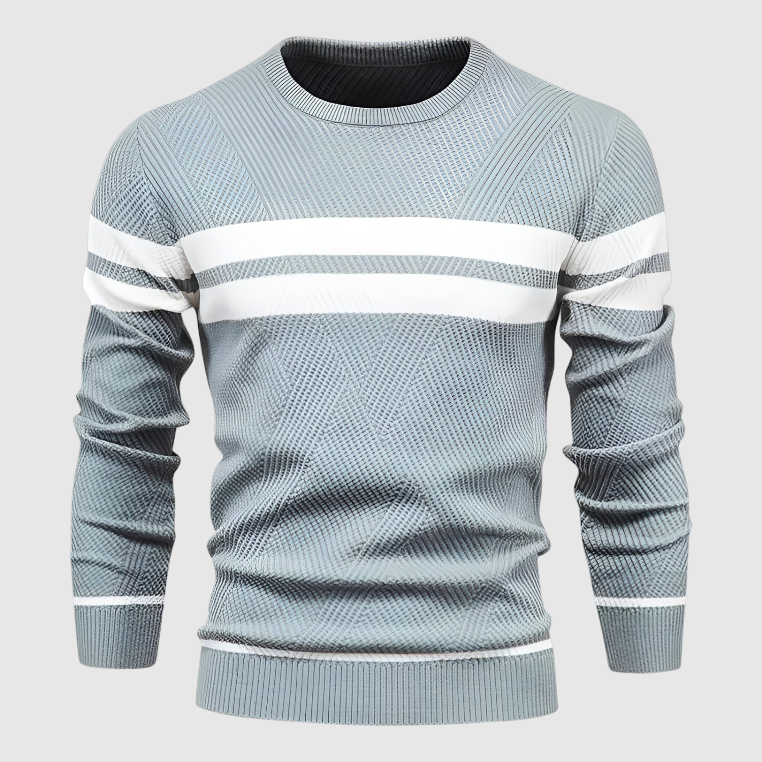 Daniel – Sweter z kontrastowymi paskami