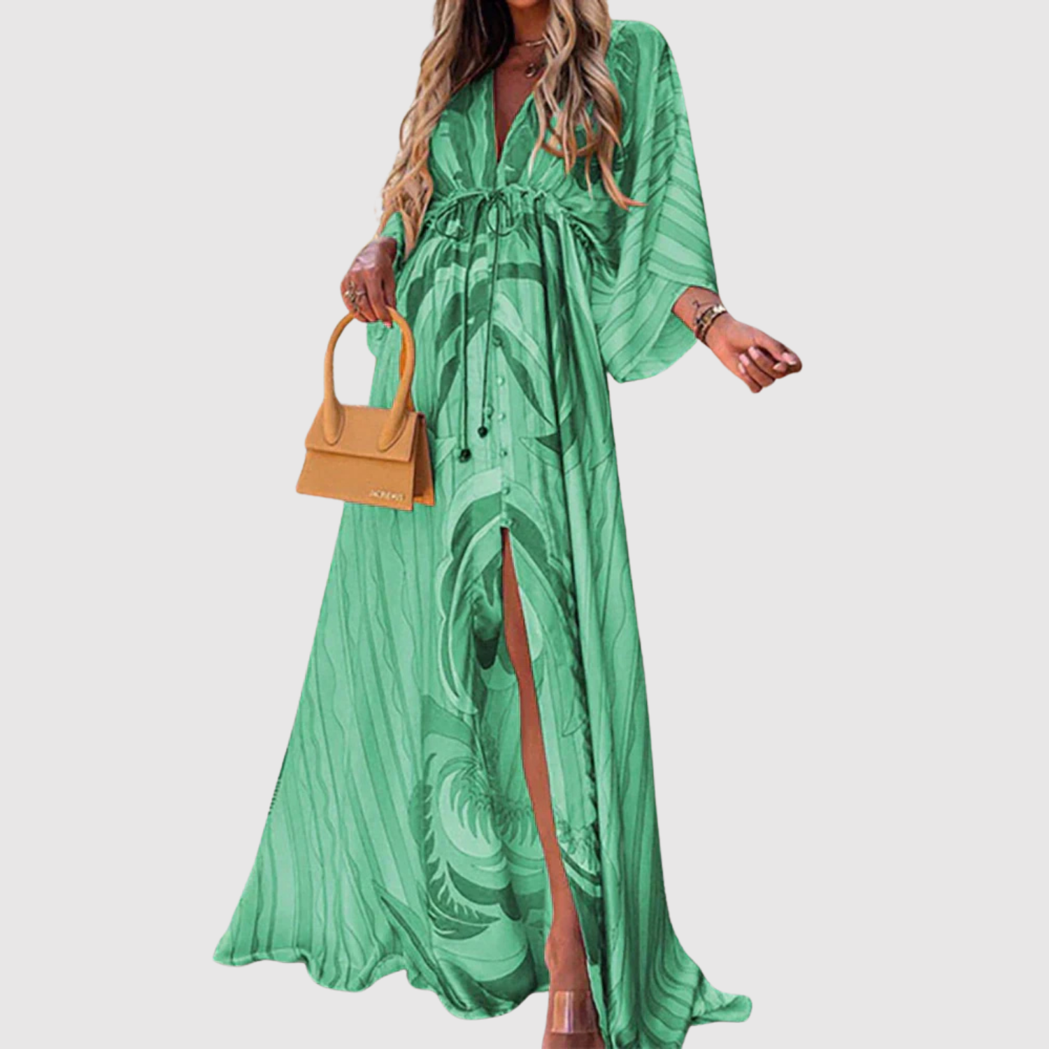 Eliška – Długie sukienki z kolorowym wzorem