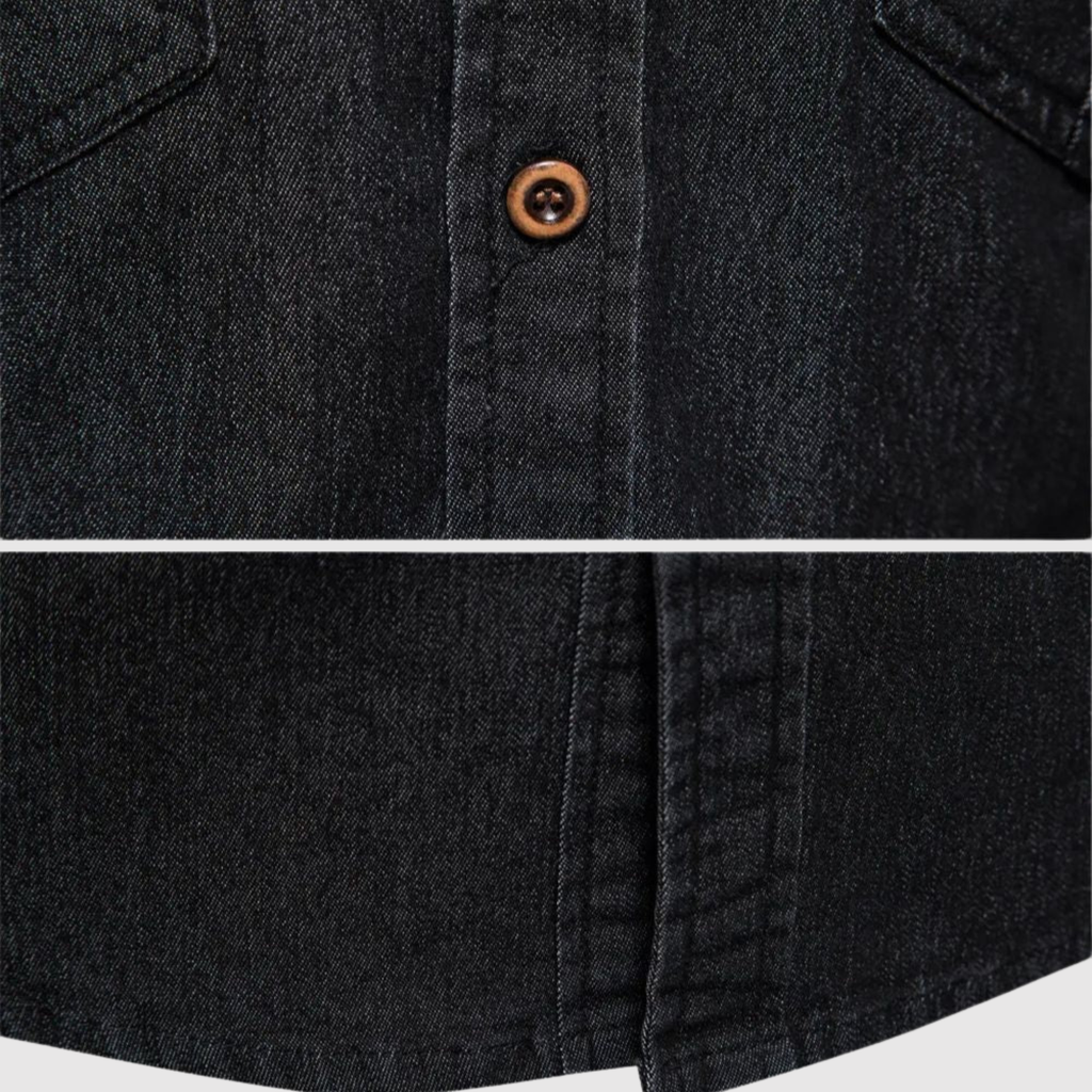 Adrian - Męska koszula dżinsowa o nowoczesnym kroju