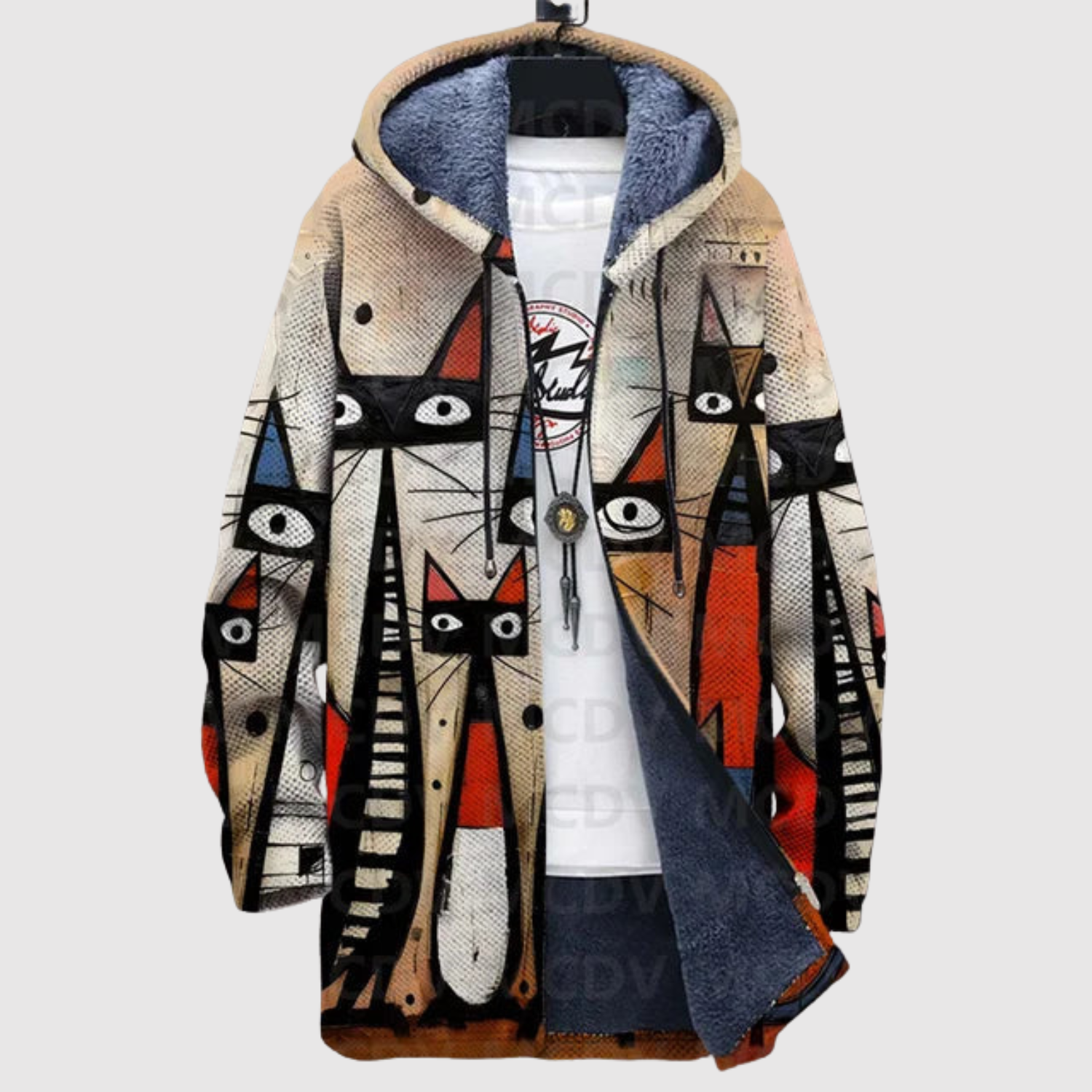 Saša – Bluza z motywem kota i złotymi odcieniami