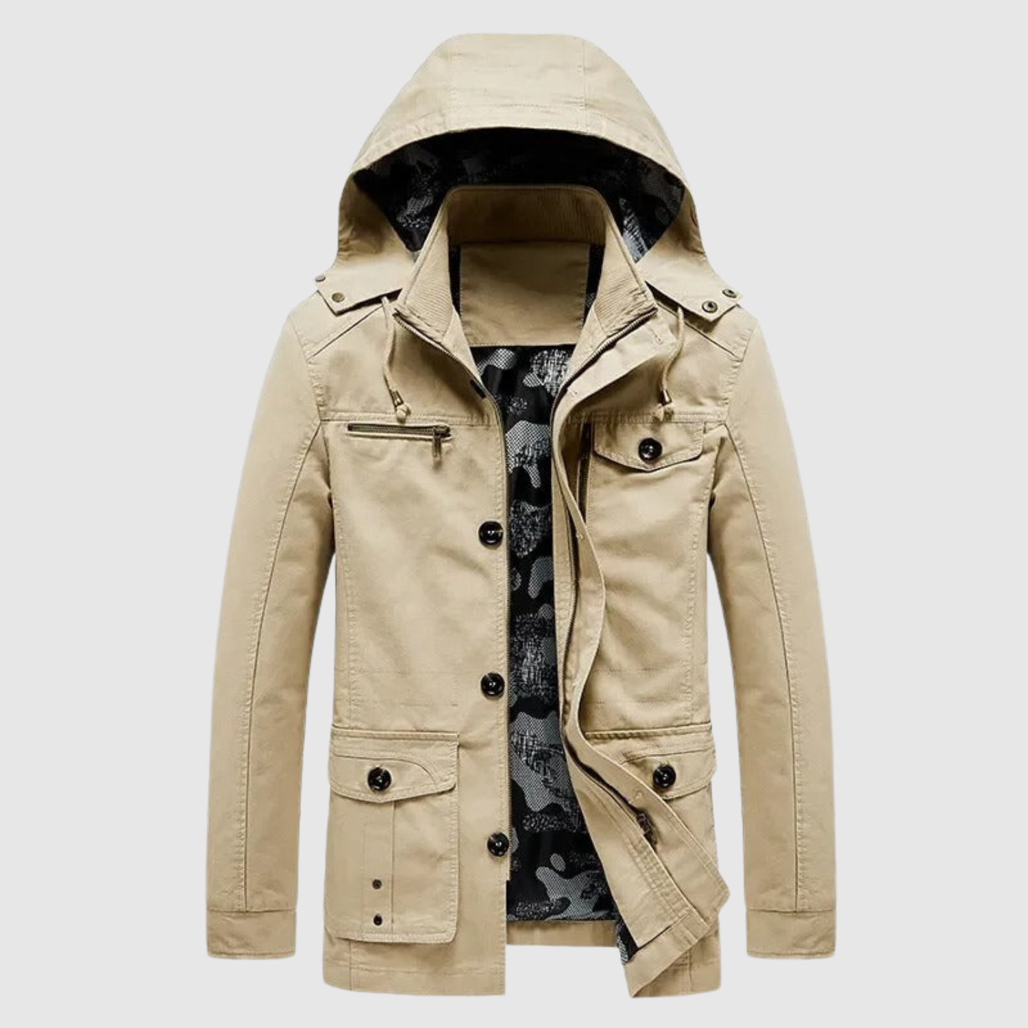 Marek – Zimowa kurtka z ekologiczną skórą i izolacyjną podszewką