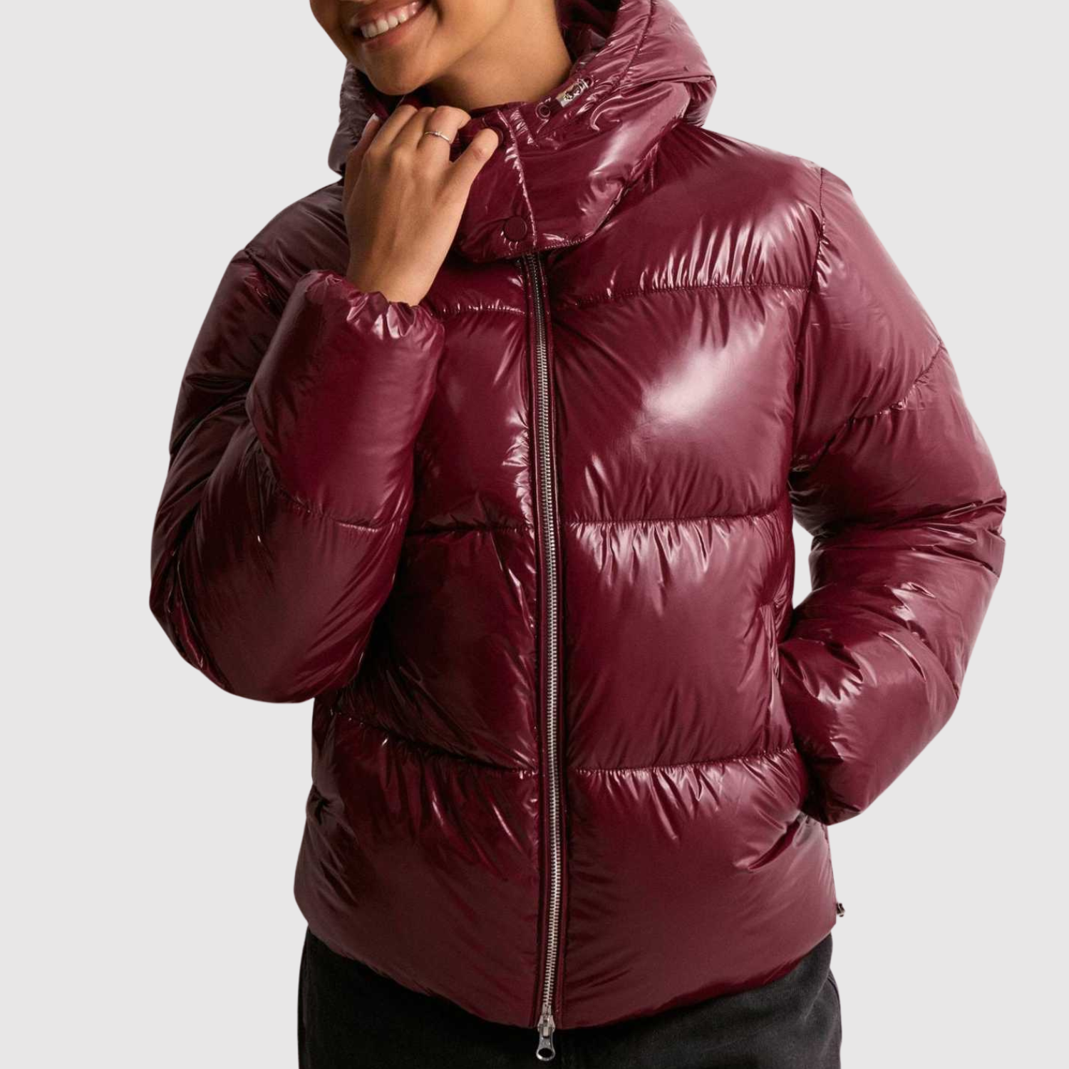 Jelena – Zimowa puchowa kurtka z połyskiem