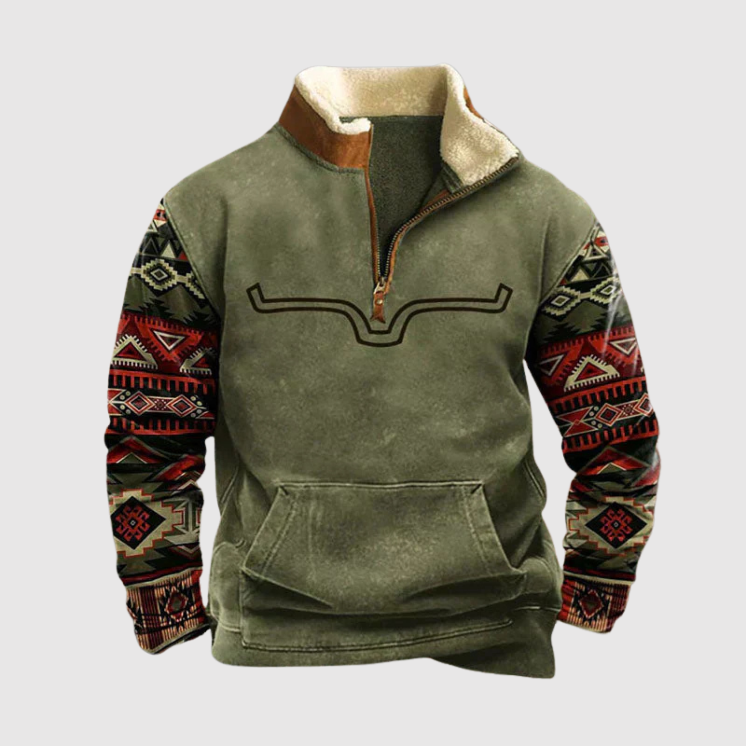 Daniel – Bluza z etnicznymi motywami i zamkiem