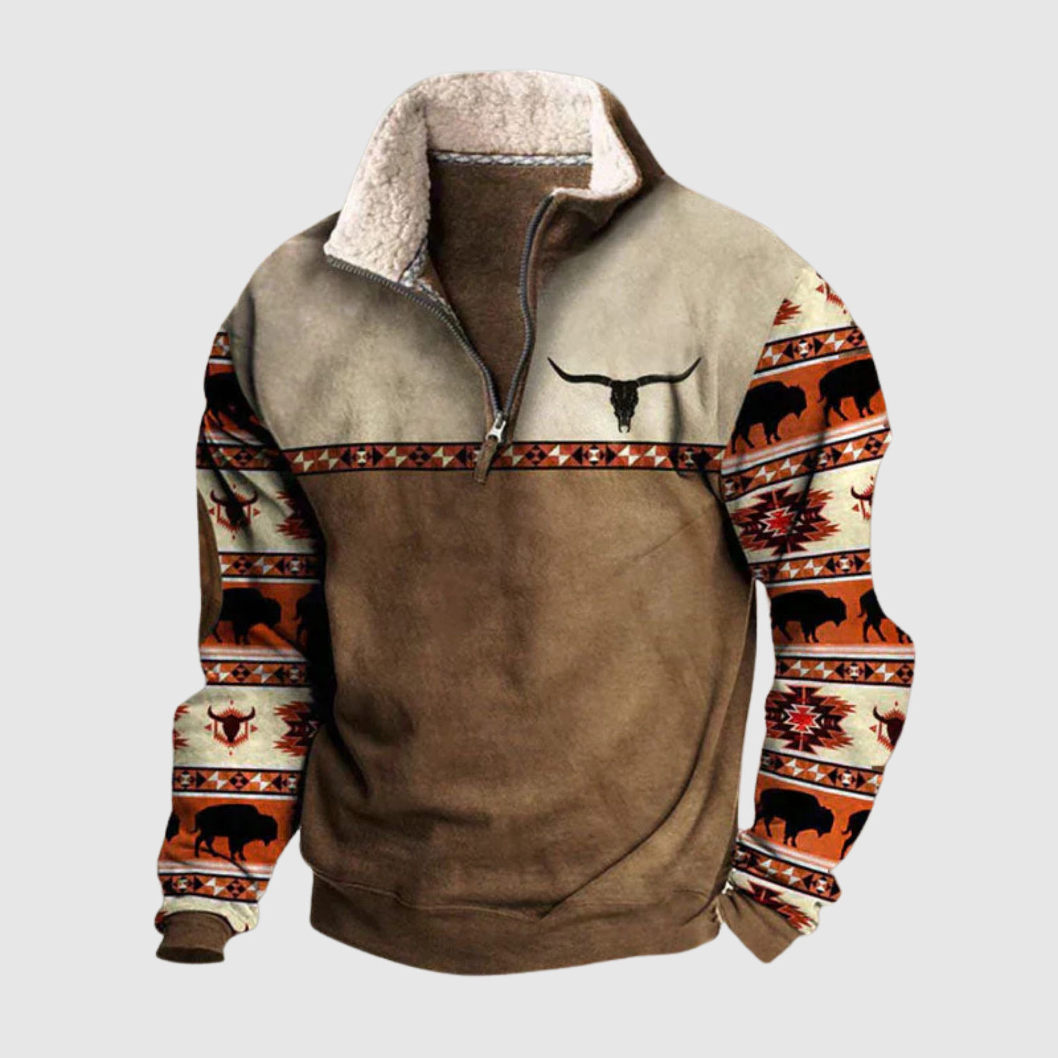 Daniel – Bluza z etnicznymi motywami i zamkiem