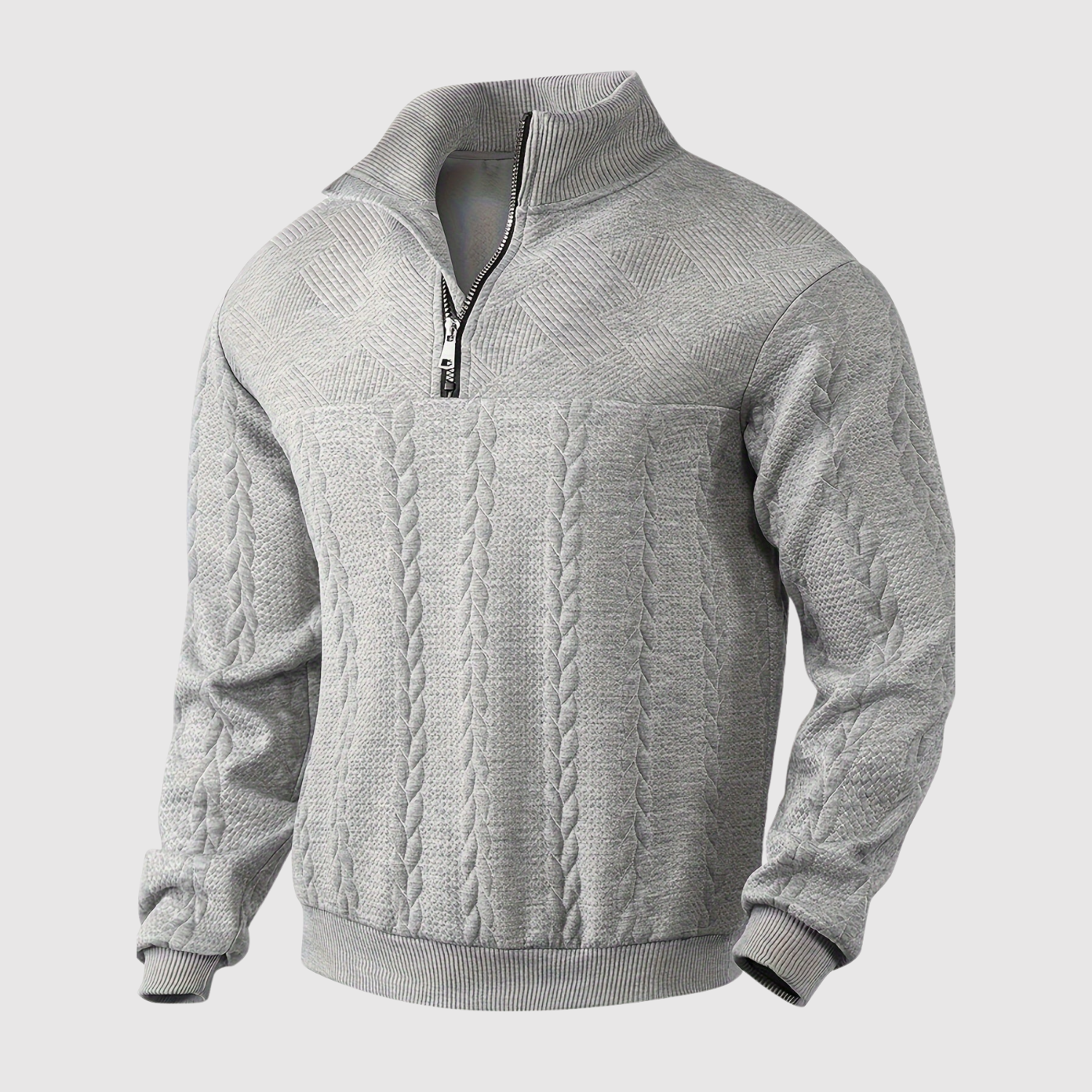 Daniel – Sweter z pół-zamkiem w klasycznym designie