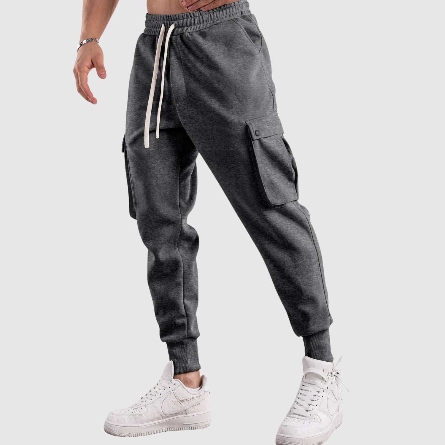 Denis – Spodnie treningowe cargo z kieszeniami