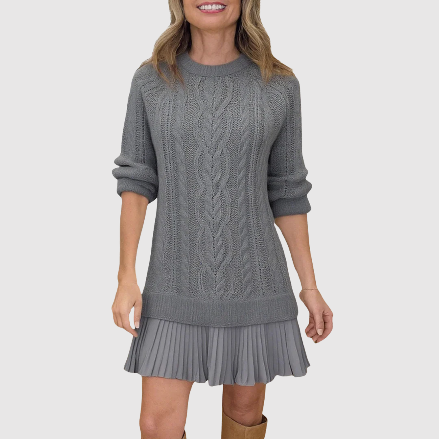 Eliška – Sweterkowa sukienka z zimowym urokiem