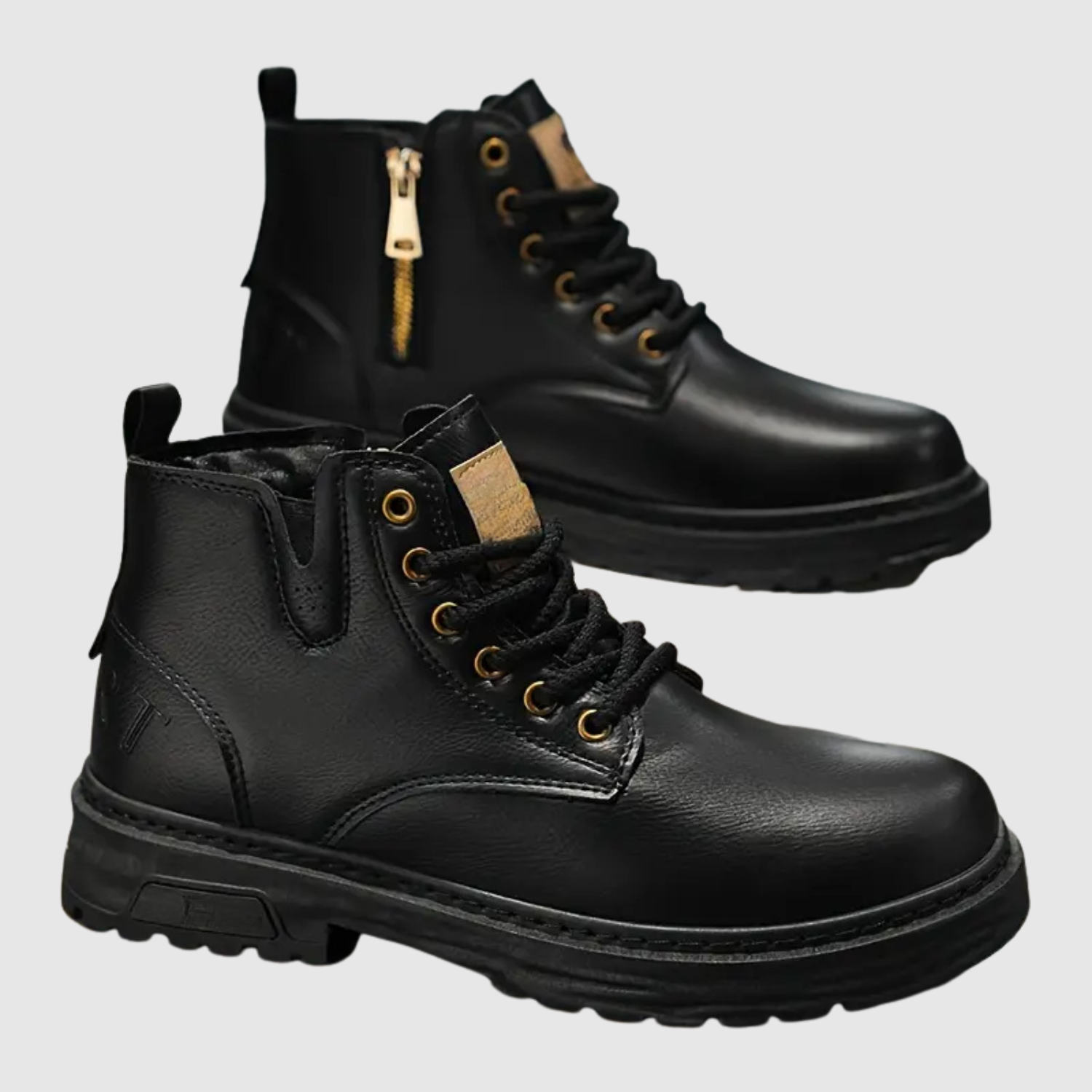 Oskar - Męskie skórzane buty z trwałą podeszwą