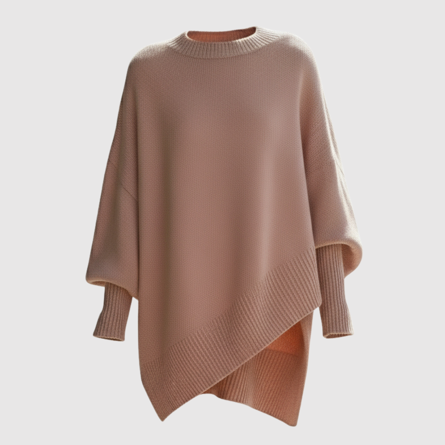 Nora - Elegancki pleciony ponczo z nowoczesną linią